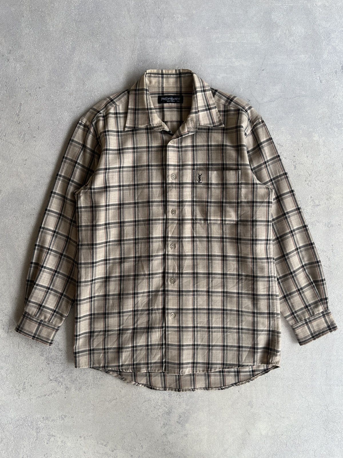 Vintage YSL Yves Saint Lauren Plaid Shirt