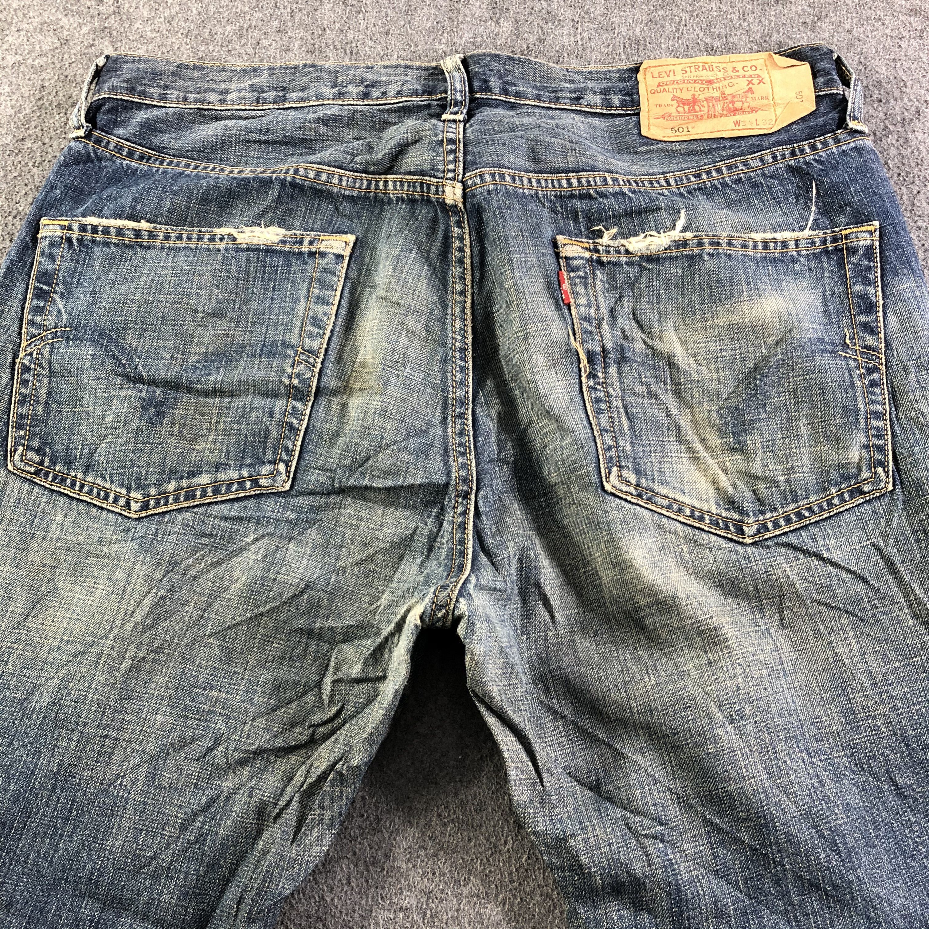Levi's Vintage Blue Wash Levis 501 Jeans-J3561 Size US 35 - 4 Thumbnail
