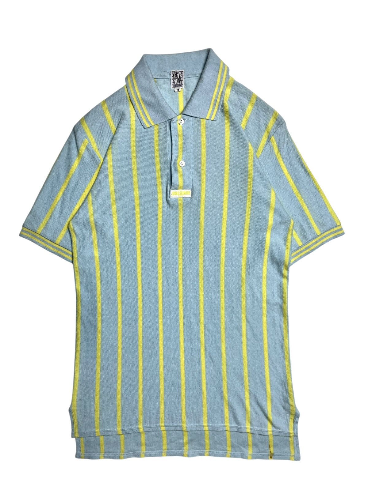 Junko Shimada 1990’s Junko Shimada - Long Stripe Pattern Polo Shirt Size US M / EU 48-50 / 2 - 1 Thumbnail