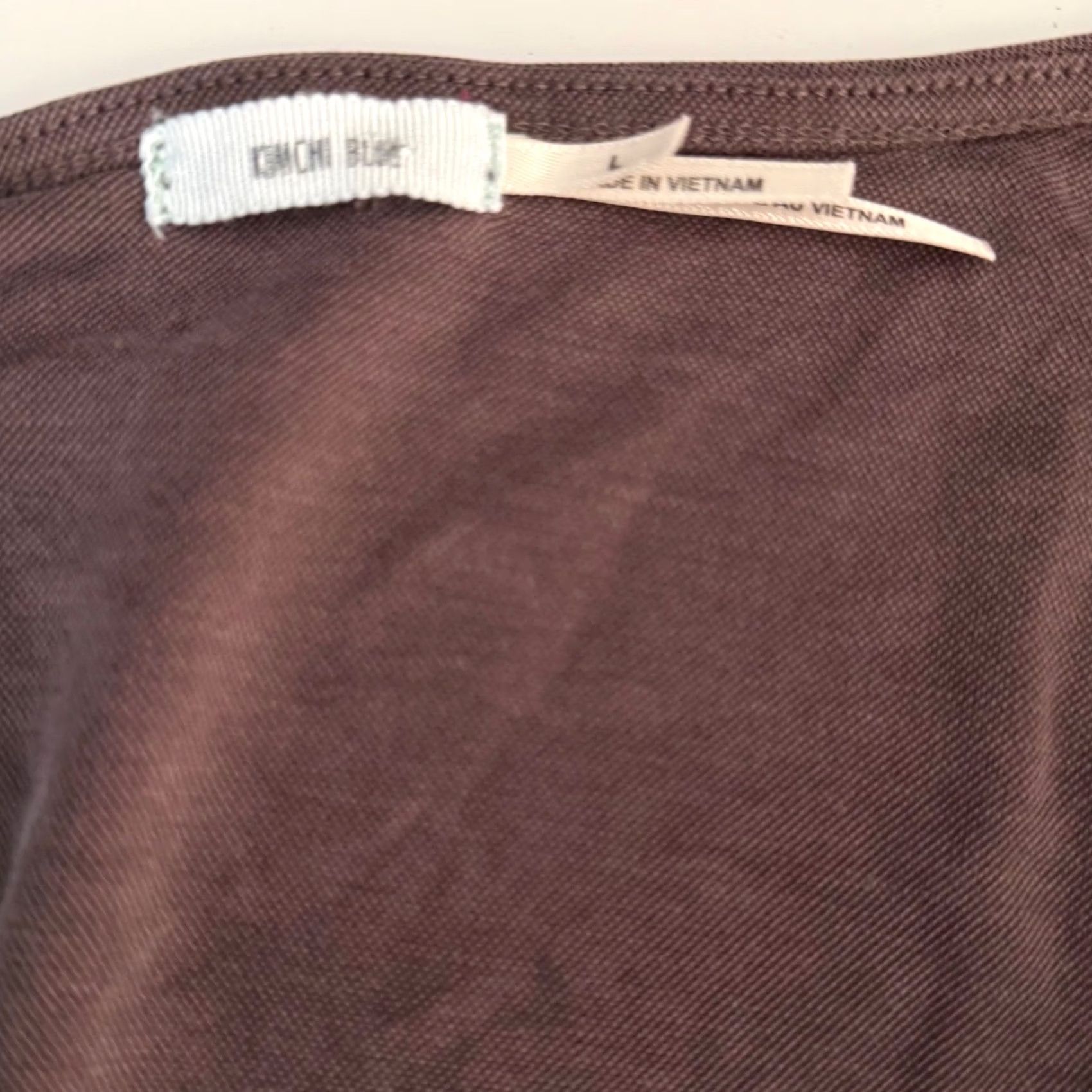 Vintage Kimchi Blue Dress Women L V-Neck Surplice Wrap Long Sleeve Mauve Purple Boho Indie Knit Jersey Basic Casual Size L / US 10 / IT 46 - 6 Thumbnail