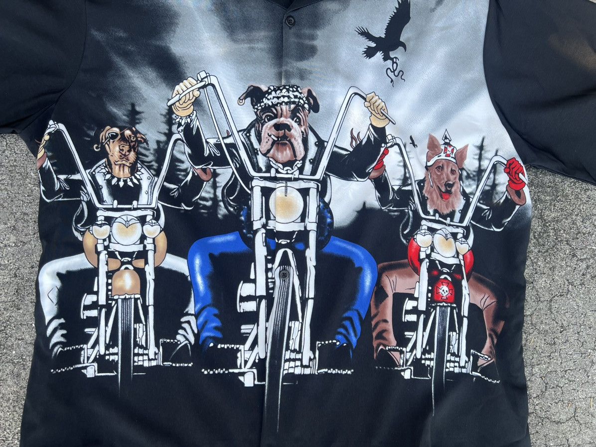 Vintage Vintage Dog Motorcycle Button Up Size US XXL / EU 58 / 5 - 2 Thumbnail