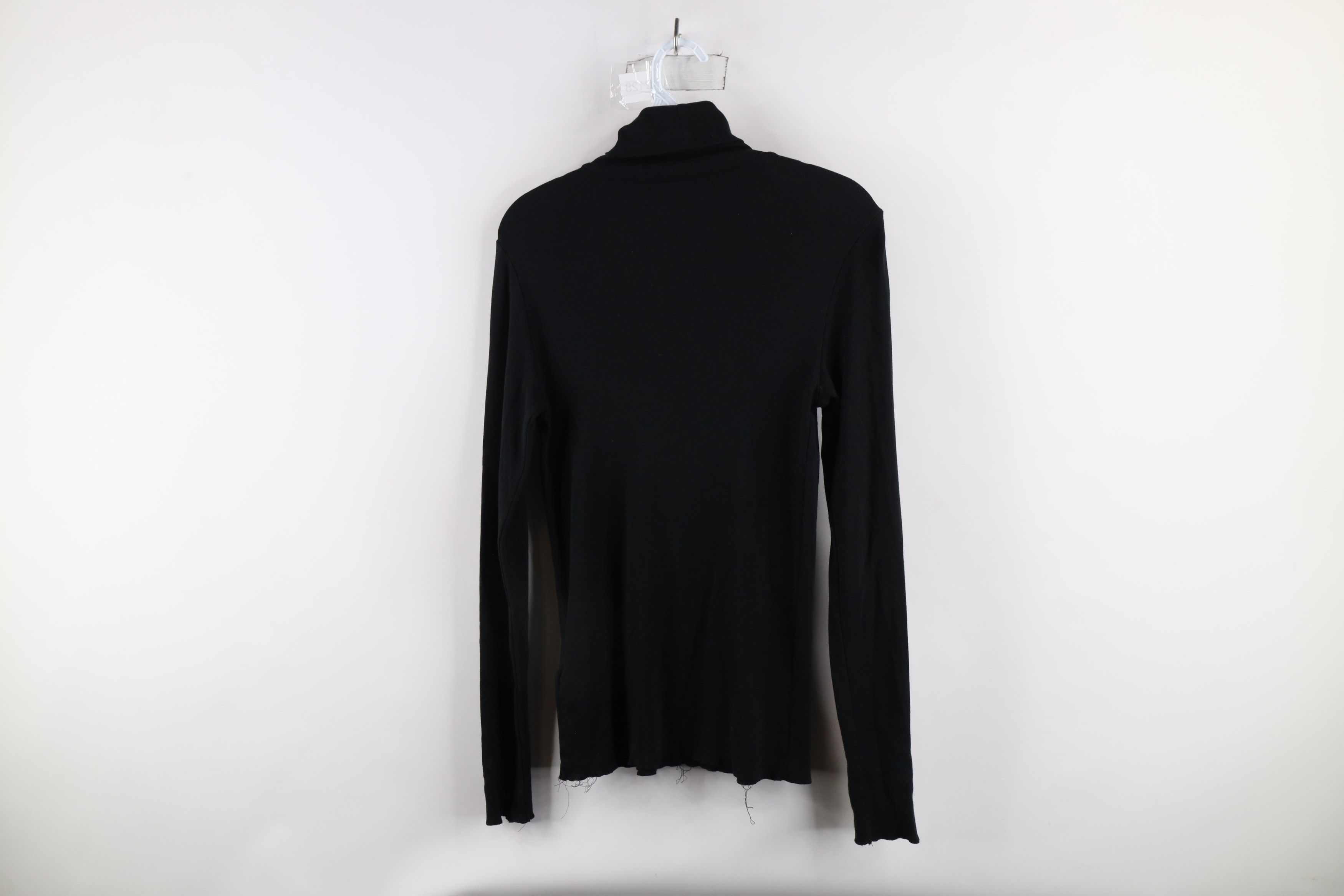 Ralph Lauren × Vintage Vintage Ralph Lauren Ribbed Knit Turtleneck T-Shirt Black Size L / US 10 / IT 46 - 11 Thumbnail