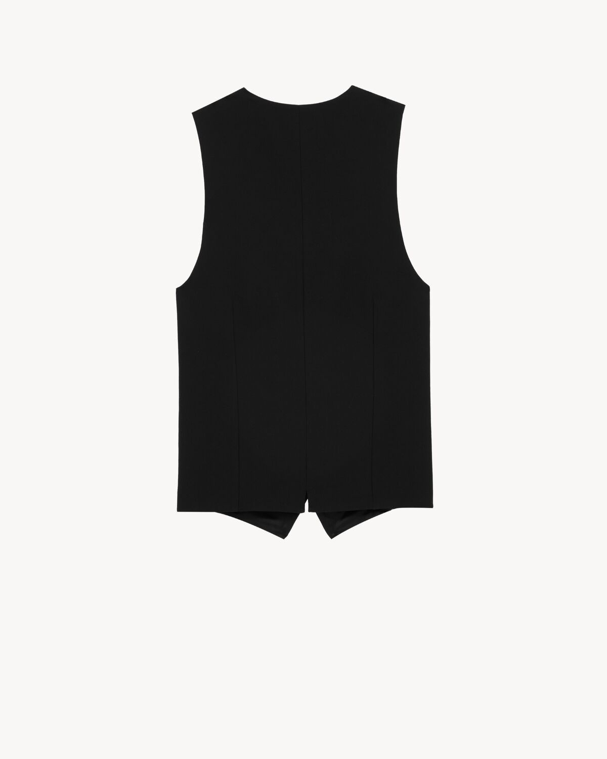 Saint Laurent Paris oc11z0126 819877 Vest in Silk Crepe Muslin in Black Size US M / EU 48-50 / 2 - 3 Thumbnail