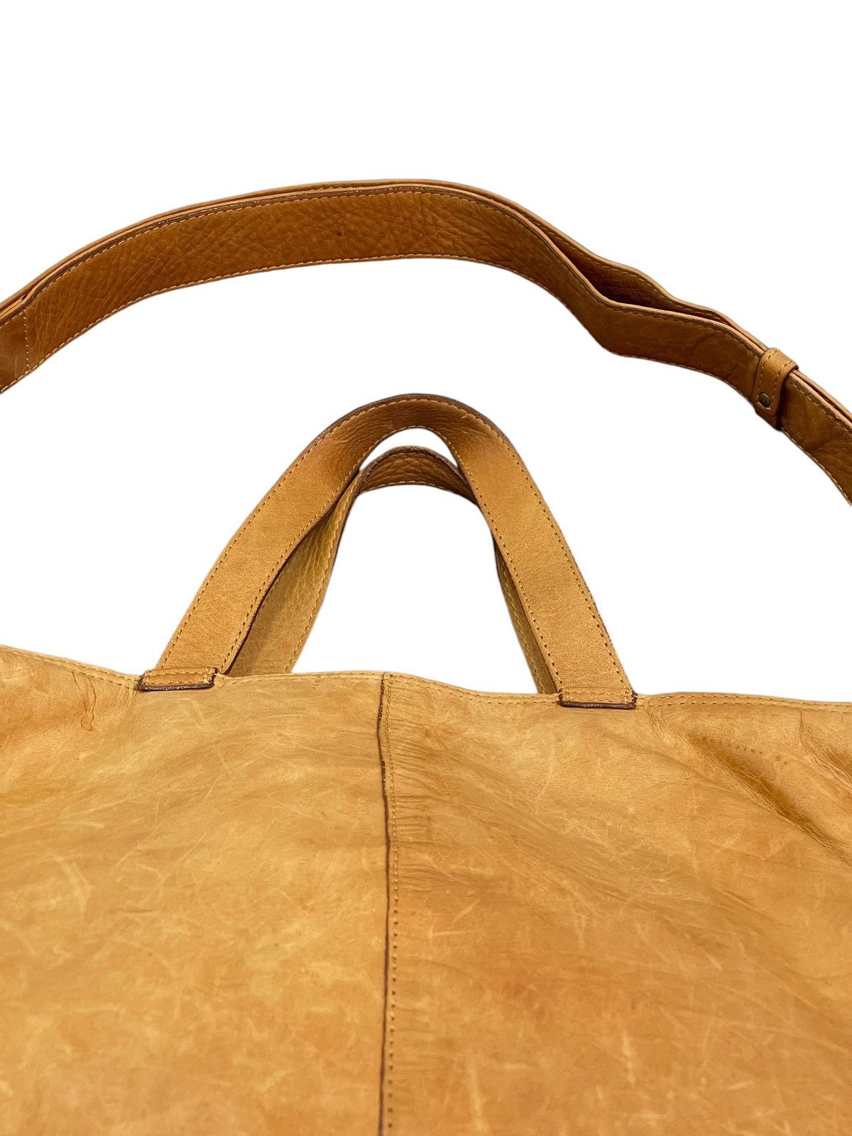 Japanese Brand Full Leather Patina Brown Sebenie Tote 3 Way Bag 1🟩1 Size ONE SIZE - 16 Thumbnail