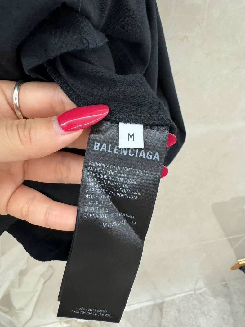 Balenciaga Balenciaga Neck embroidery logo hole short sleeve Size US S / EU 44-46 / 1 - 6 Thumbnail