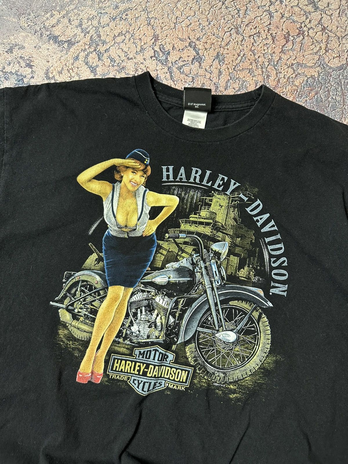 Harley Davidson Vintage Harley Davidson Biker Girl Tee Size US XL / EU 56 / 4 - 2 Thumbnail