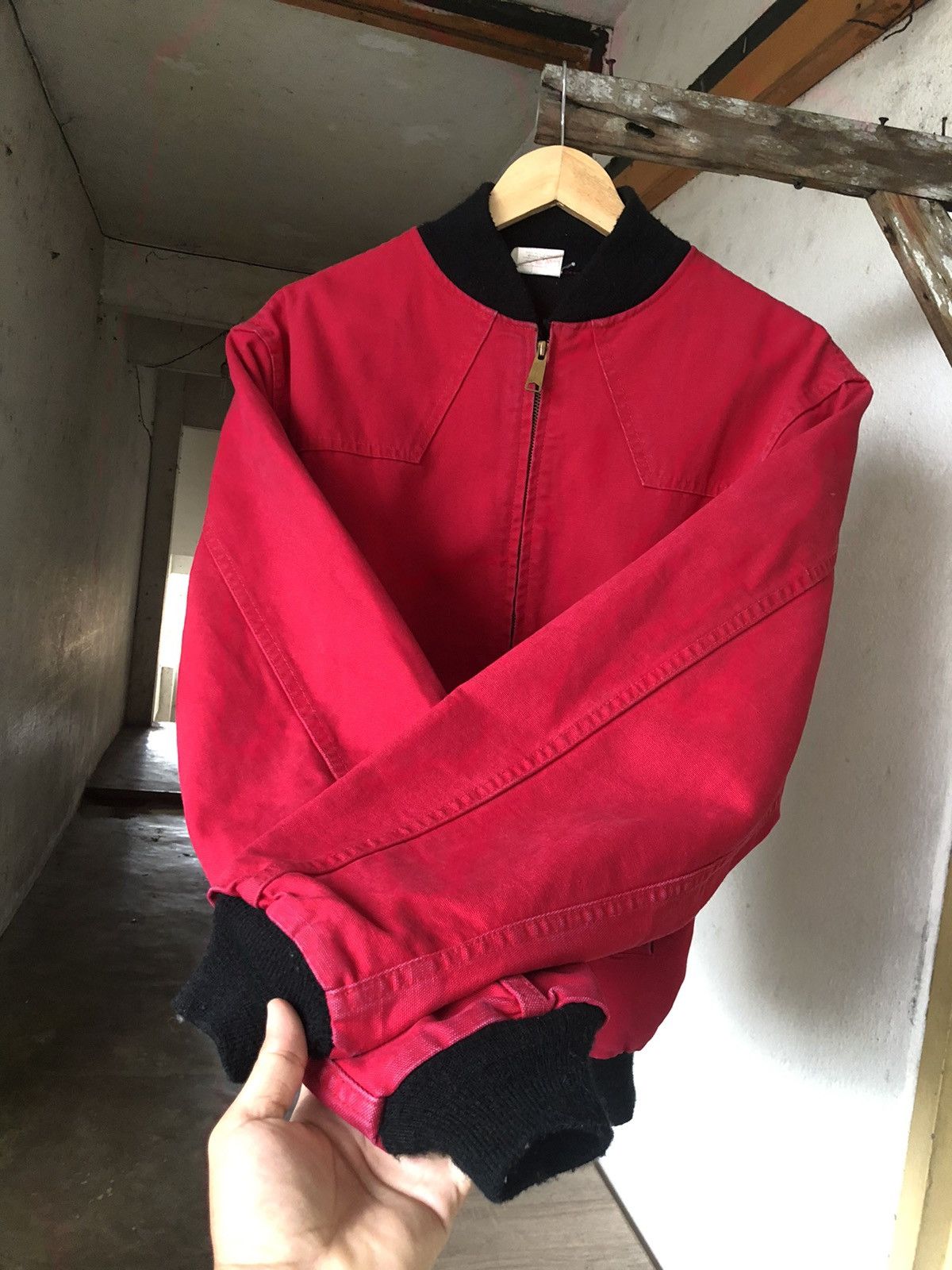 Carhartt Rare❗️Vintage 90s Carhartt 100 Years Red Bomber Jacket Size US L / EU 52-54 / 3 - 15 Thumbnail