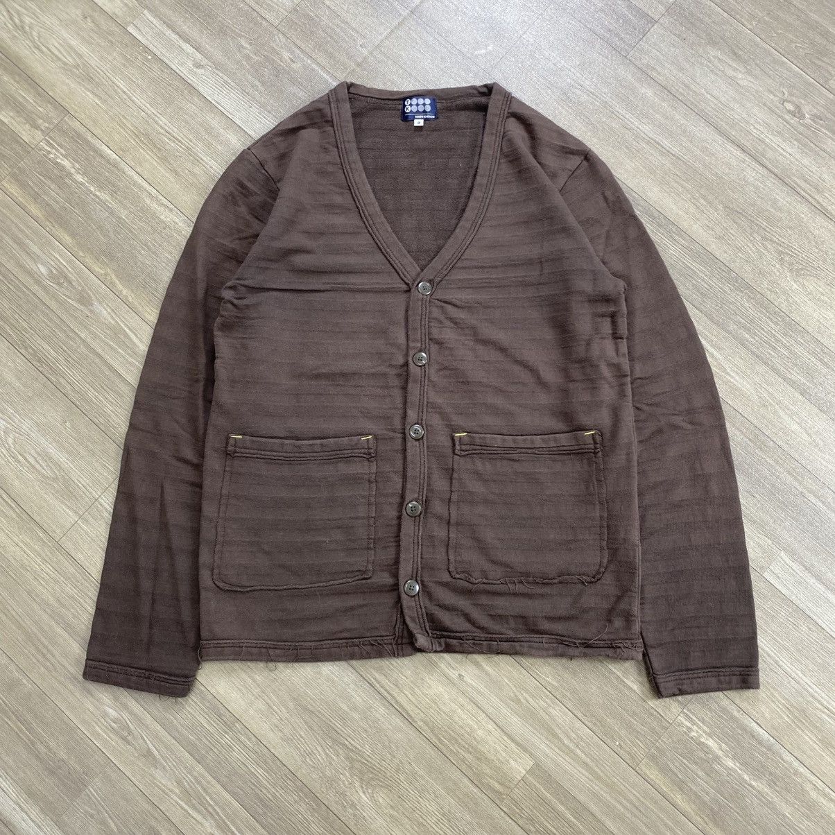 Takeo Kikuchi Vintage Takeo Kikuchi Distressed Brown Travis Scott Cardigan Size US M / EU 48-50 / 2 - 1 Thumbnail