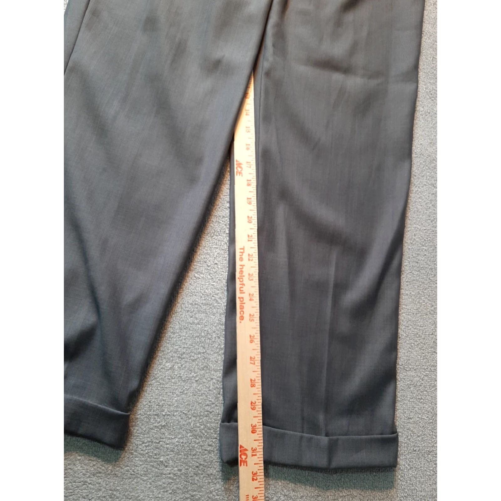 Vintage John Henry Mens Dress Pants 34 x 32 Polyester Gray Size US 34 / EU 50 - 2 Thumbnail