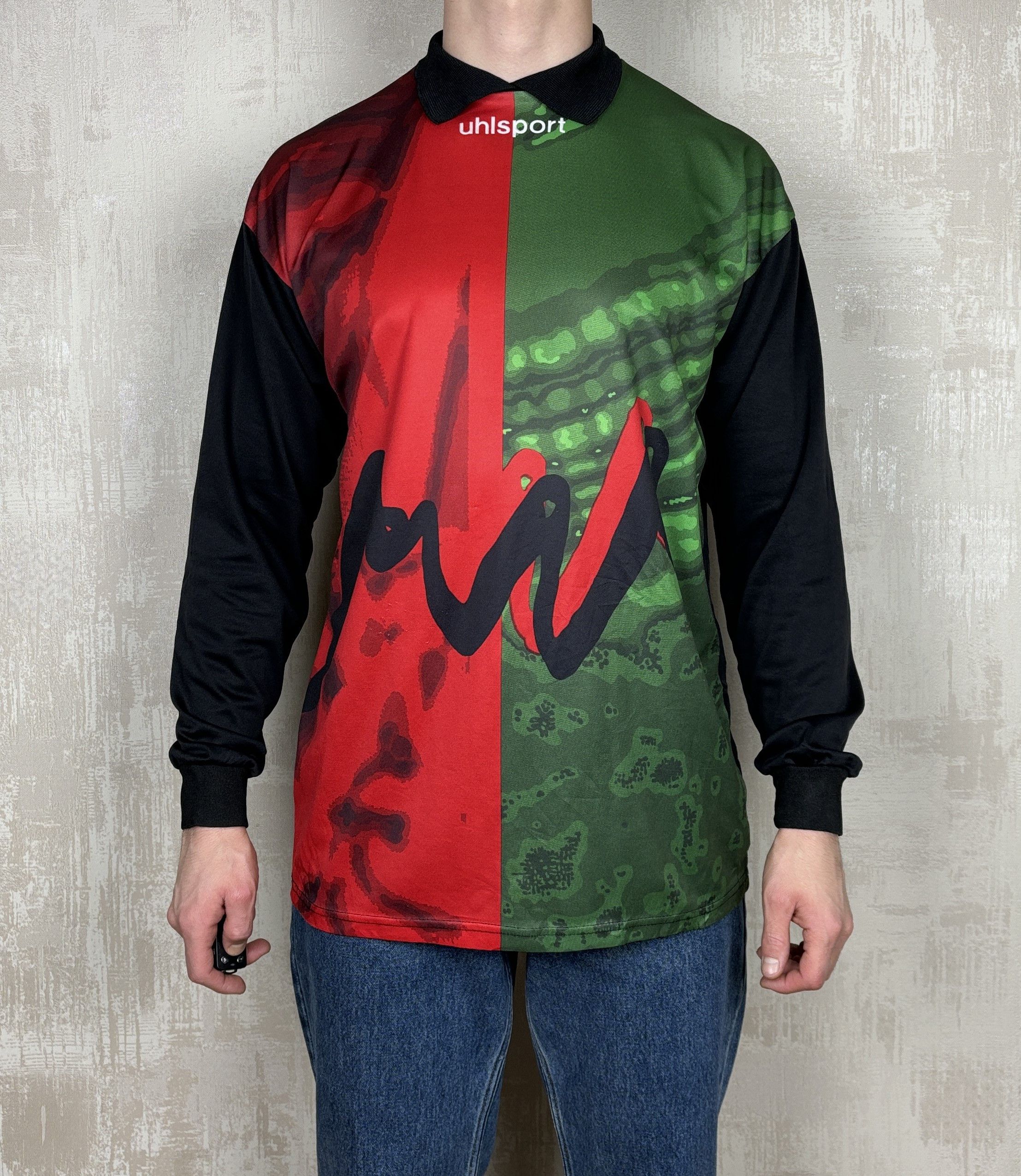 Vintage Vintage Uhlsport 90's Template Goalkeeper Soccer Jersey #1 Size US XL / EU 56 / 4 - 1 Thumbnail