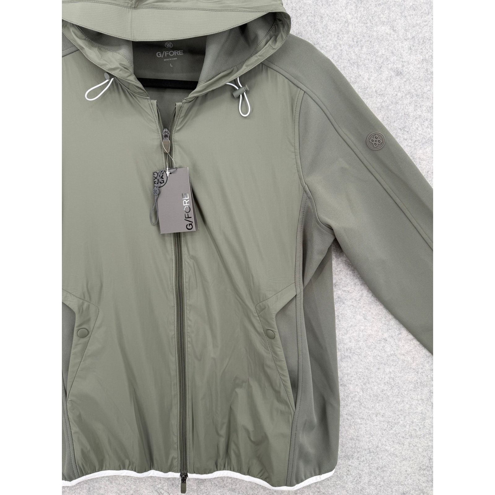 G/FORE NWT G/Fore Isle Wind Control Pique Hooded Jacket GMO000012 Size US L / EU 52-54 / 3 - 5 Thumbnail