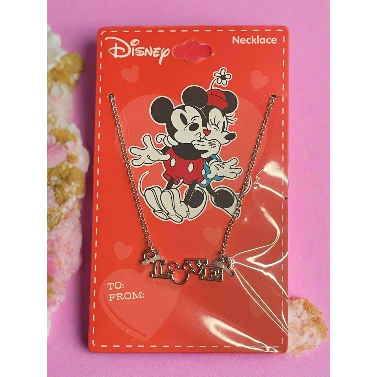 Disney Disney Mickey and Minnie Mouse Love Silver Pendant Necklace Size ONE SIZE - 1 Thumbnail