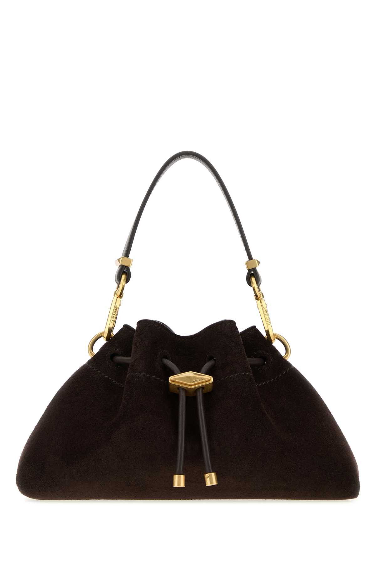 Jimmy Choo Dark Brown Suede Small Cinch Bucket Bag Size ONE SIZE - 1 Thumbnail