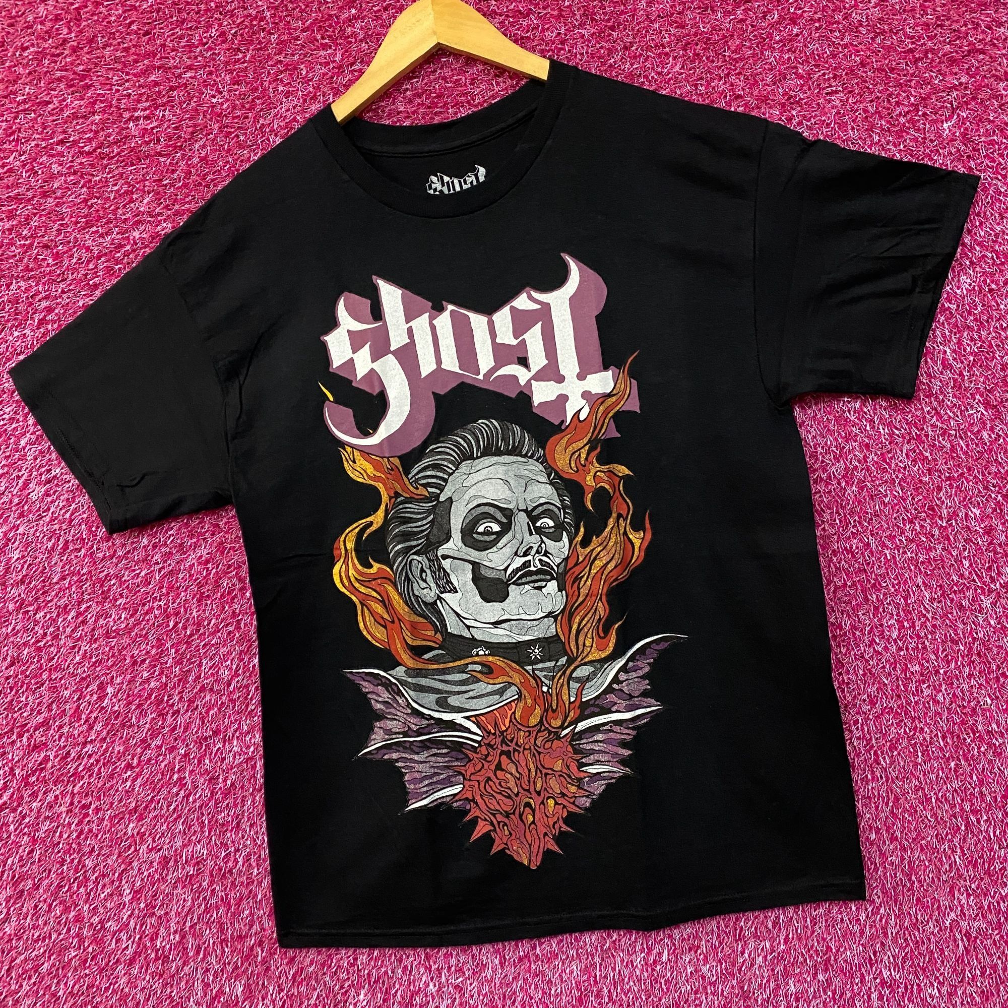 Band Tees Ghost Cardinal Copia Flaming Face Heart Hypnosis Graphic Des Size US L / EU 52-54 / 3 - 3 Thumbnail