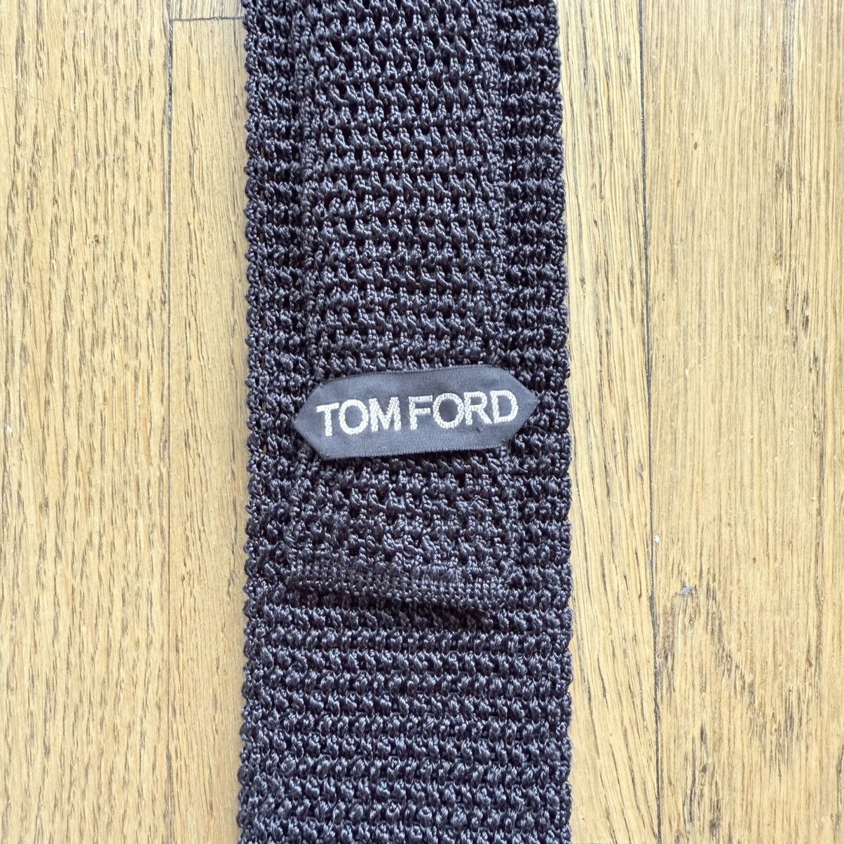 Tom Ford Tom ford 7.5cm black Knitted Silk Tie Size ONE SIZE - 3 Thumbnail