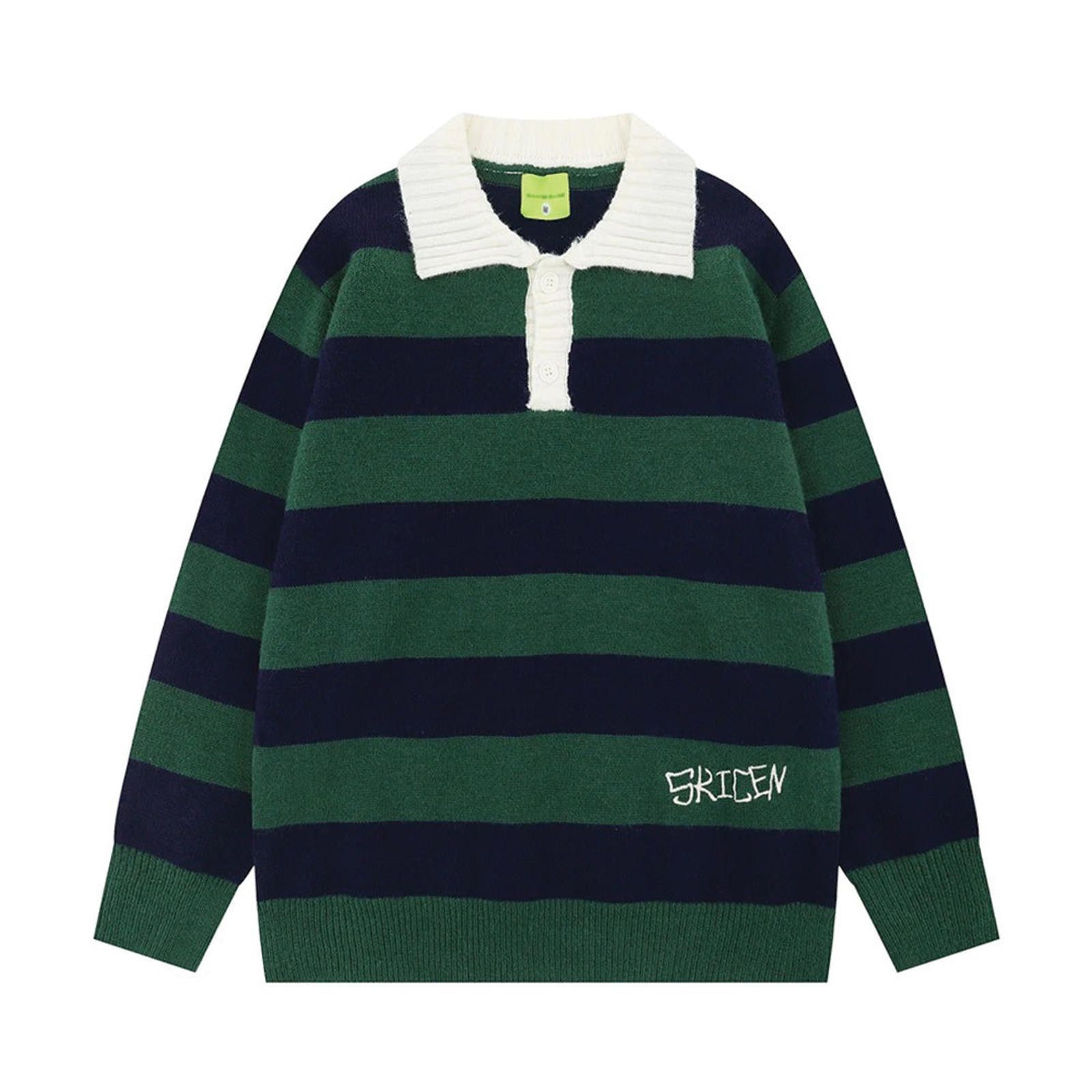 Other Stripe Rugby Polo Knit Long Sleeve | Wool-Blend Size US M / EU 48-50 / 2 - 1 Thumbnail