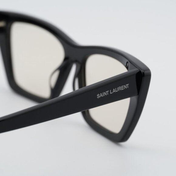 Saint Laurent Paris Saint Laurent SL 276 MICA 038 Sunglasses Black Cat Eye Frame Size ONE SIZE - 5 Thumbnail