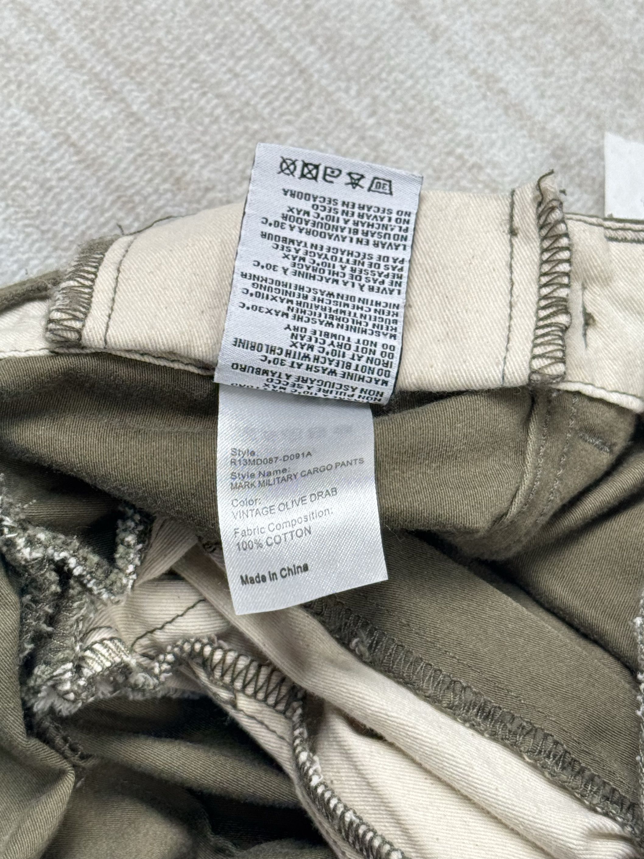 R13 UNWORN* R13 MARK MILITARY CARGO PANTS Vintage Olive Size US 32 / EU 48 - 14 Thumbnail