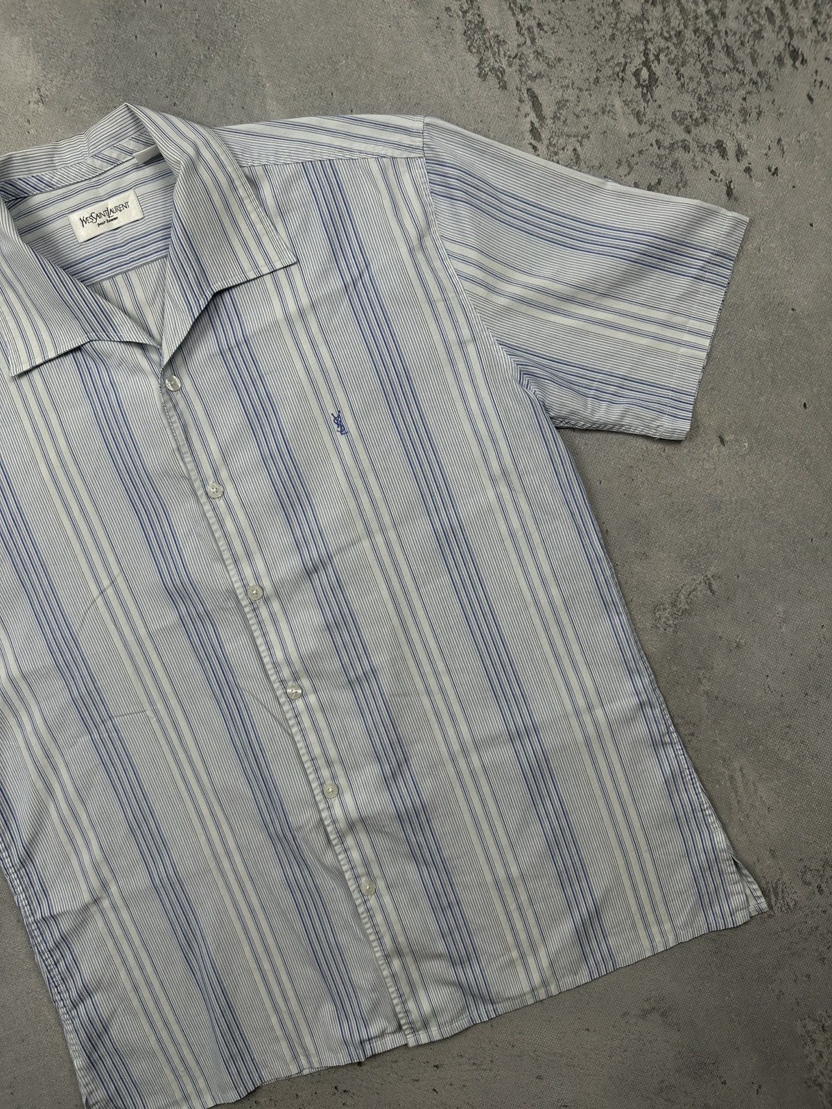Yves Saint Laurent Lux YSL Shirt Cotton Yves Saint Laurent Summer Shirtsleeve Size US L / EU 52-54 / 3 - 4 Thumbnail
