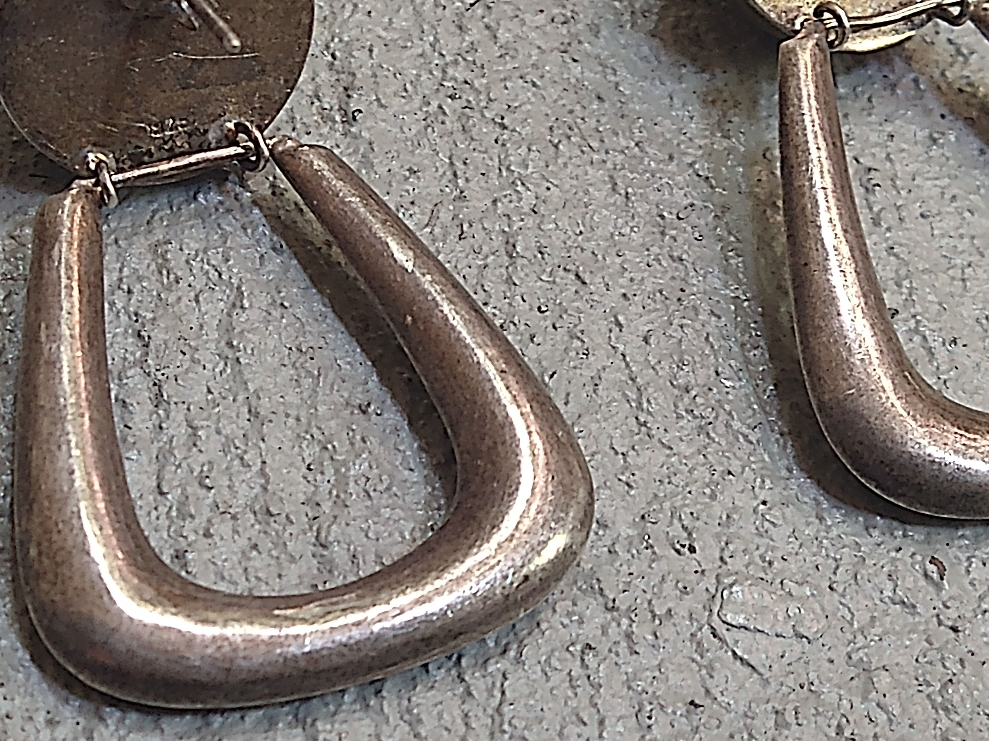 Jewelry Vintage Sterling Silver Earrings Mid Century Modern Mexico Size ONE SIZE - 8 Thumbnail