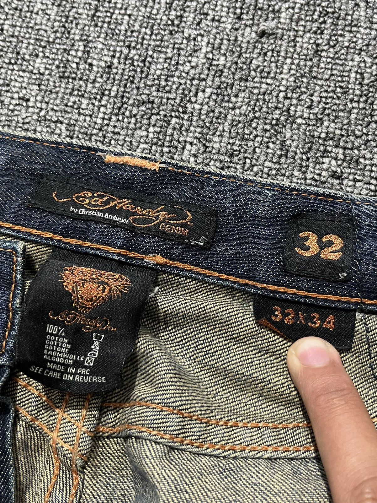 Ed Hardy vintage ed hardy by christian audigier washed jeans Size US 34 / EU 50 - 15 Thumbnail