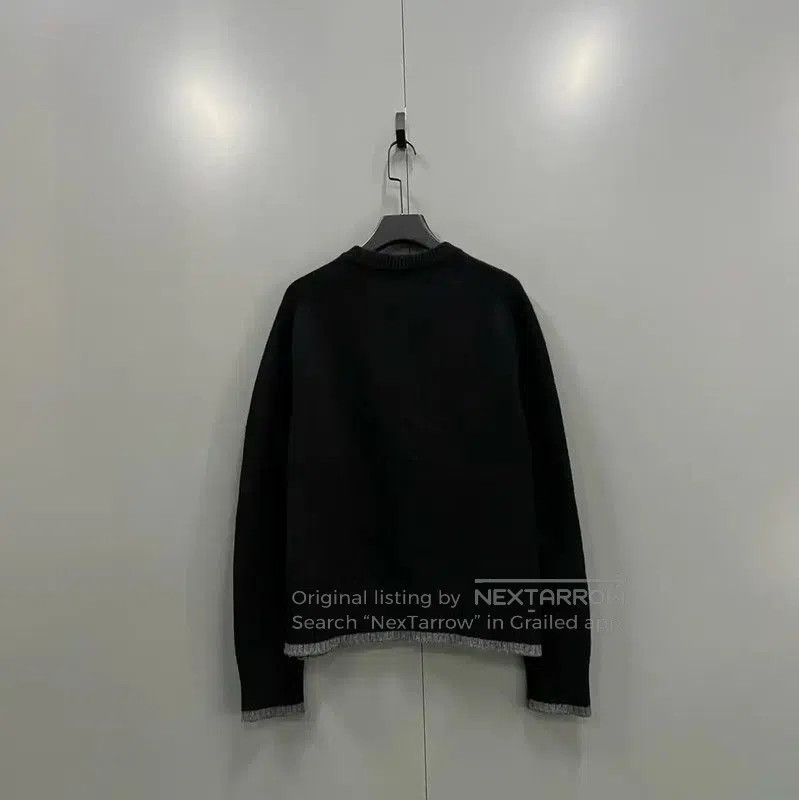 Dior Dior Black Wool Logo Long Sleeve Pullover . Size XXL / US 16-18 / IT 52-54 - 3 Thumbnail