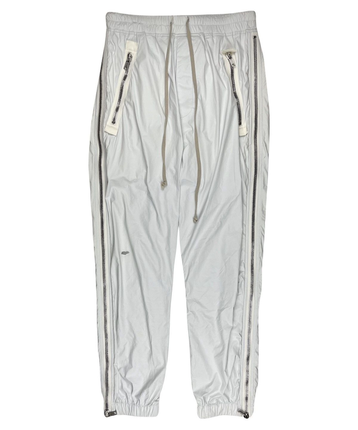 Rick Owens SS20 Rick Owens Side Zipped Track Pants White | Grailed