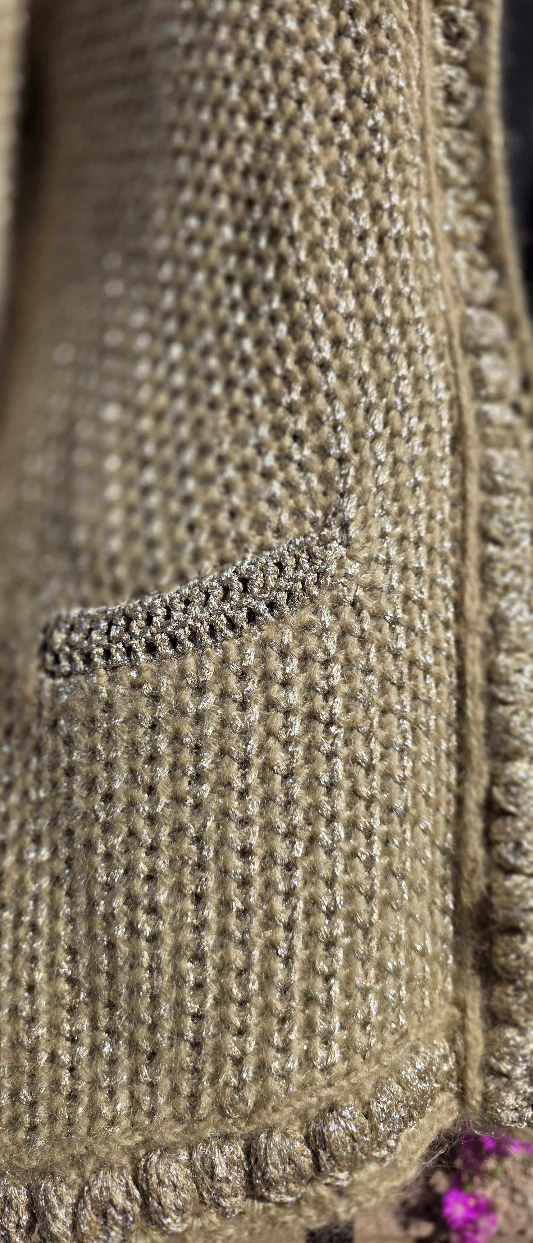 Chanel Vintage CHANEL Gold Shimmer Cardigan Jacket FR 38/US 6/Small Size S / US 4 / IT 40 - 6 Thumbnail
