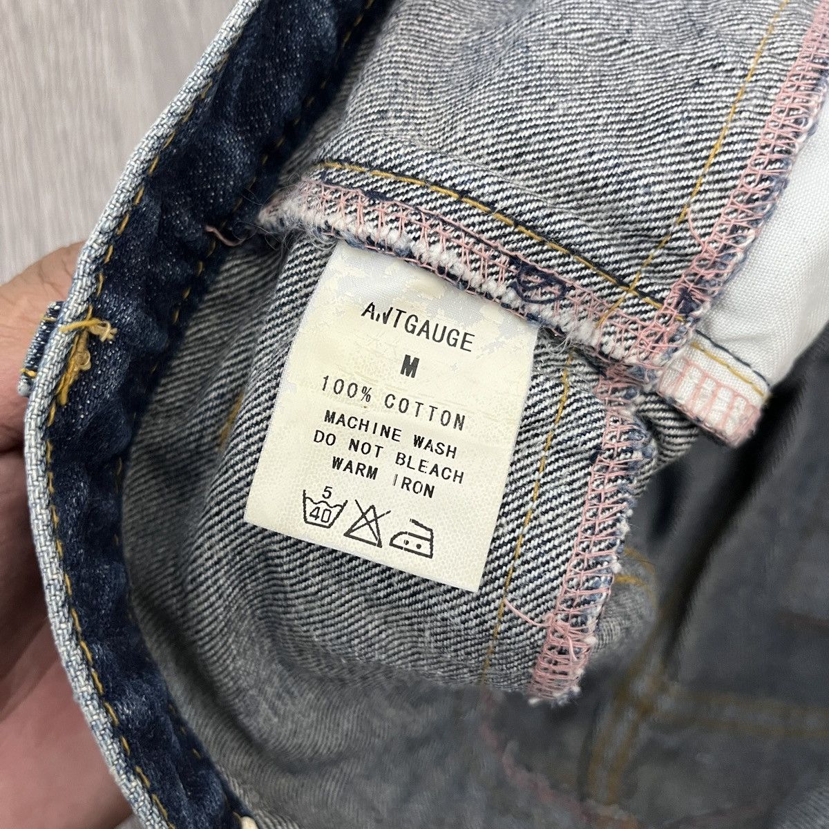 Japanese Brand Antgauge - Double Waist Distressed Patchwork Denim Ifaix Lgb Size US 27 - 19 Thumbnail