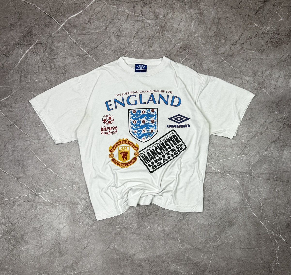Umbro Vintage T-Shirt 90s Umbro England National Team Big Logo Size US XL / EU 56 / 4 - 2 Thumbnail