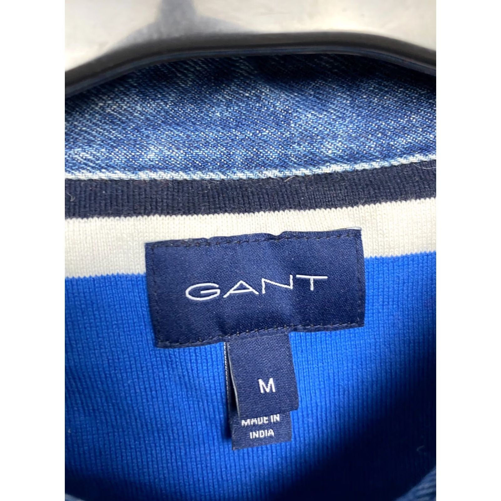 Gant Gant Rugby Long Sleeve Polo Shirt Mens M Blue Striped Vintage Size US M / EU 48-50 / 2 - 4 Thumbnail