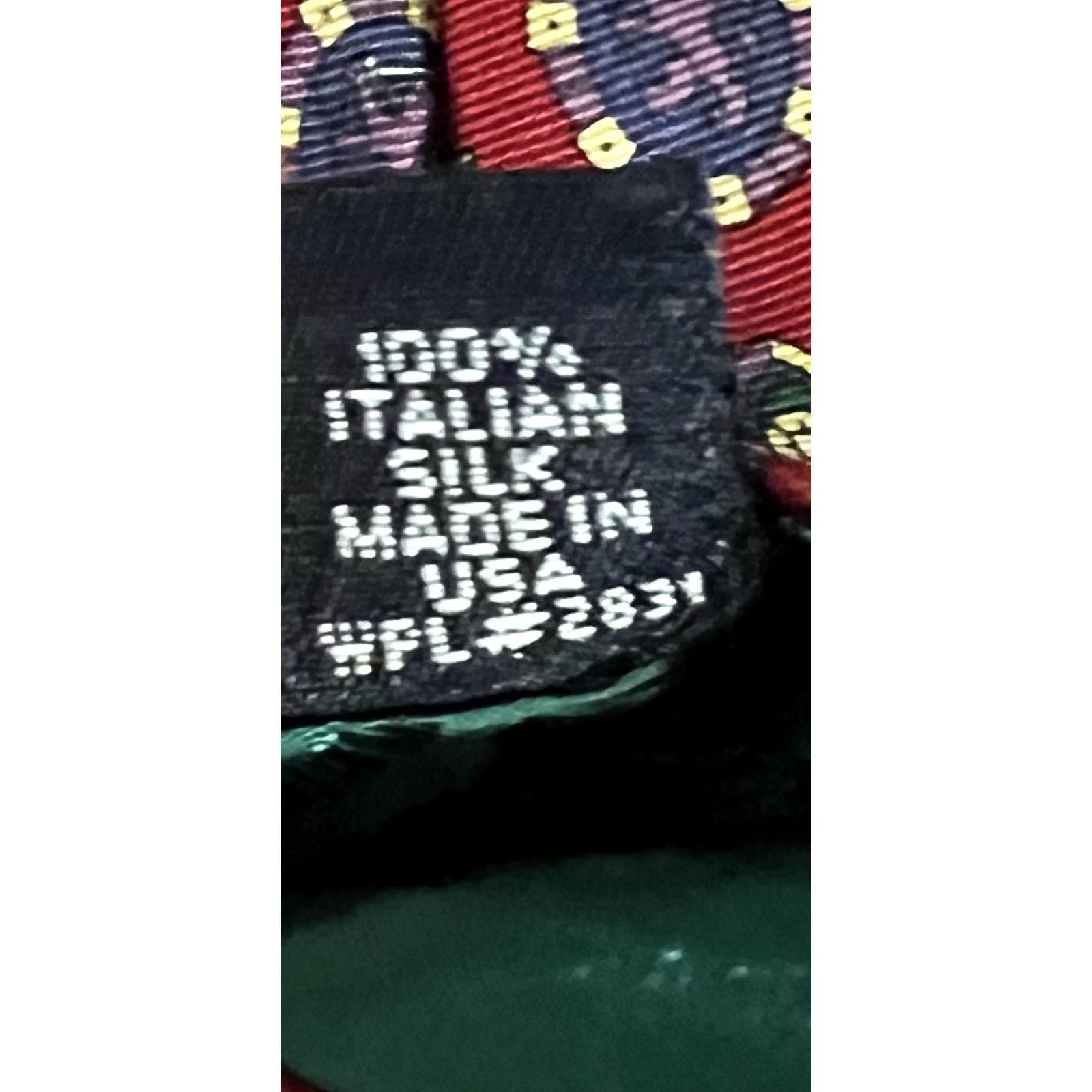 Tommy Hilfiger TOMMY HILFIGER MENS TIE RED GOLD GREEN BLUE Silk 4 X 57 Size ONE SIZE - 5 Thumbnail