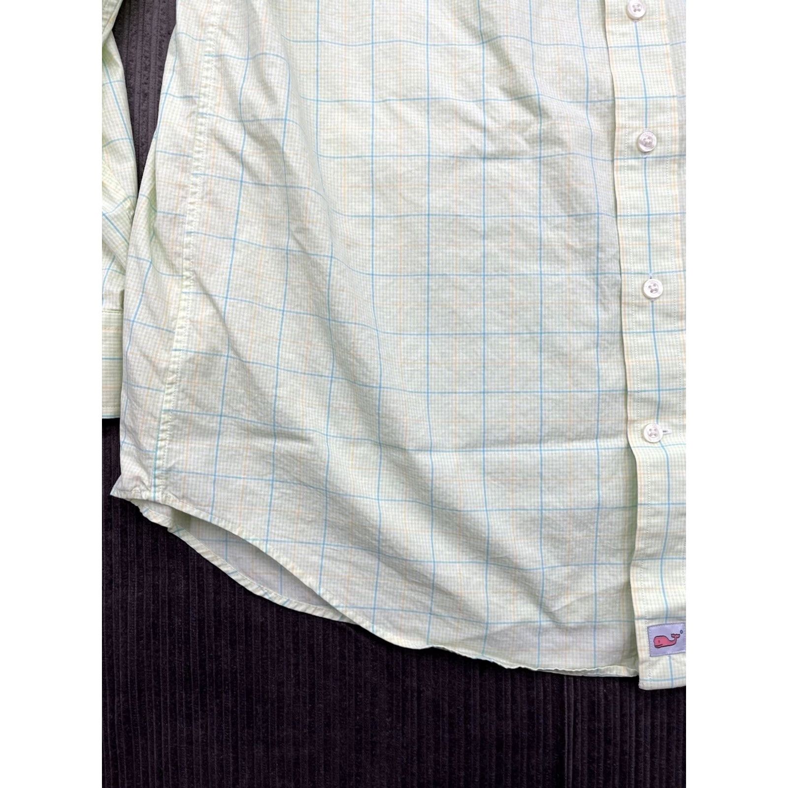 Vineyard Vines Vineyard Vines Murray Shirt Long Sleeve Button-Up Adult Large Light Green Multicolor Check Casual Mens Size US L / EU 52-54 / 3 - 6 Thumbnail