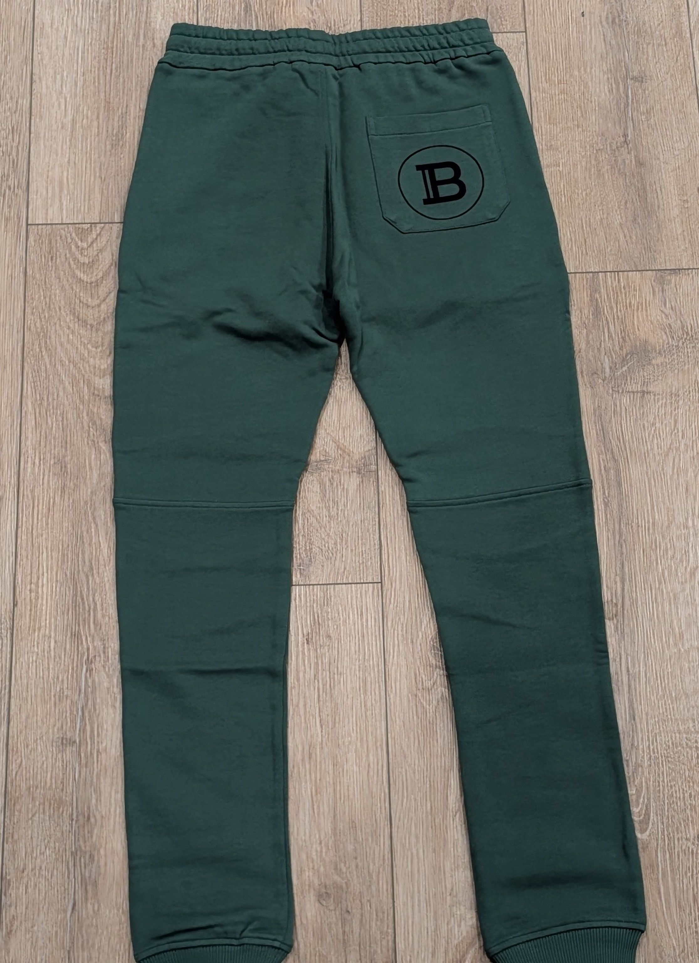 Balmain BALMAIN Flocked Logo Print Jogger Pants Green Small Size US 30 / EU 46 - 5 Thumbnail