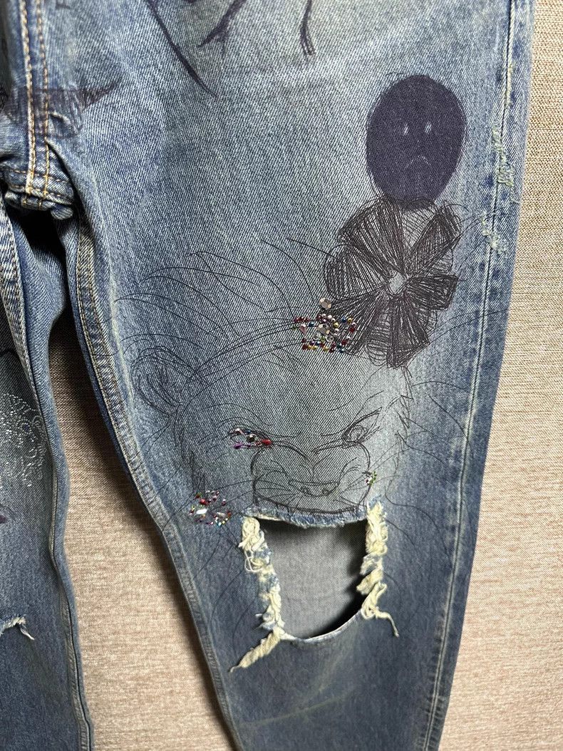 Balenciaga Balenciaga size XS Hot drilling hand-painted graffiti hole Size US 27 - 5 Thumbnail
