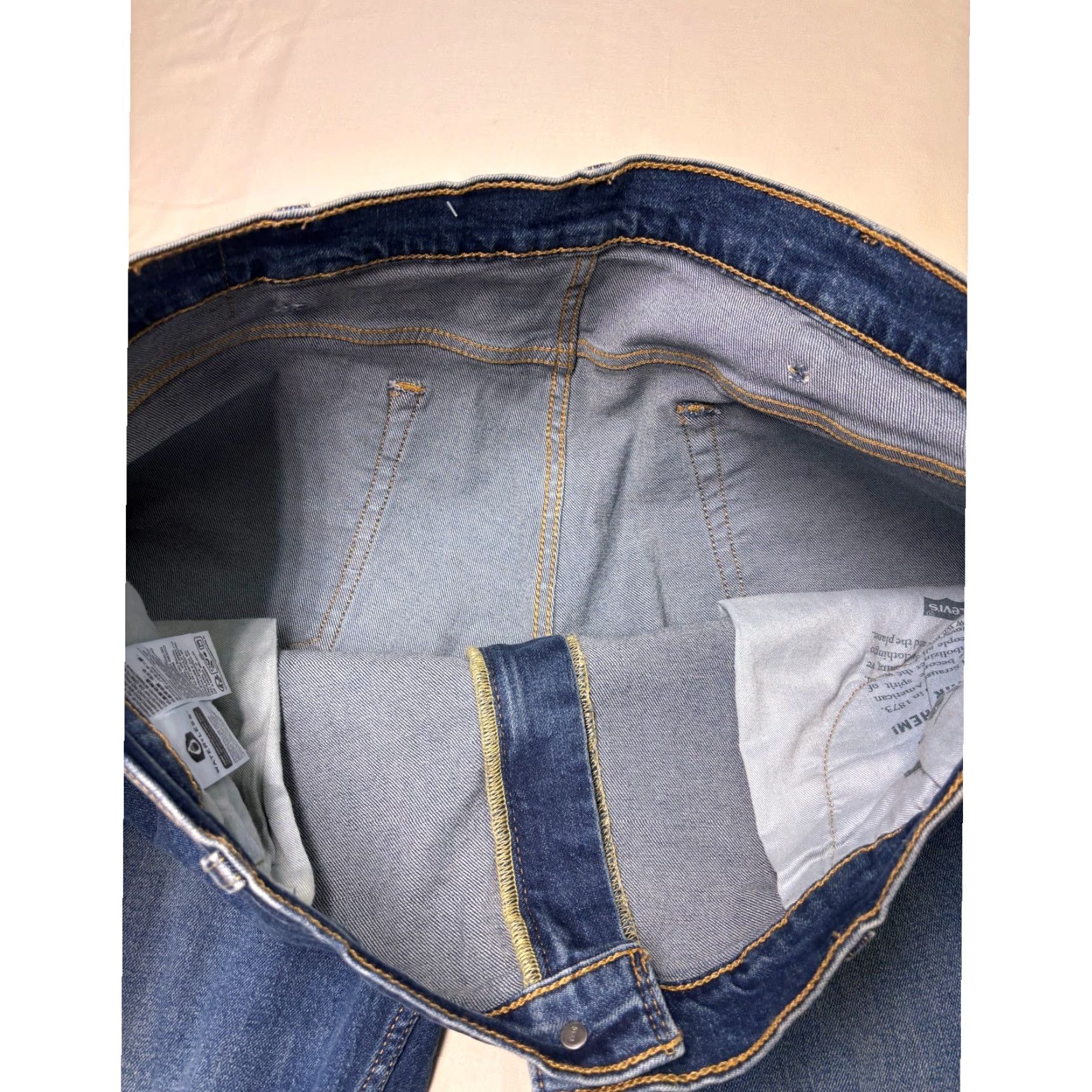 Vintage Levi Strauss Levi's 511 Slim Fit Jeans Men Dark Wash 42x32 Regular Blue Denim 5-Pocket Zipper Logo Stretch Cotton Polyester Elastodiene Casual Jeans Size US 42 / EU 58 - 4 Thumbnail