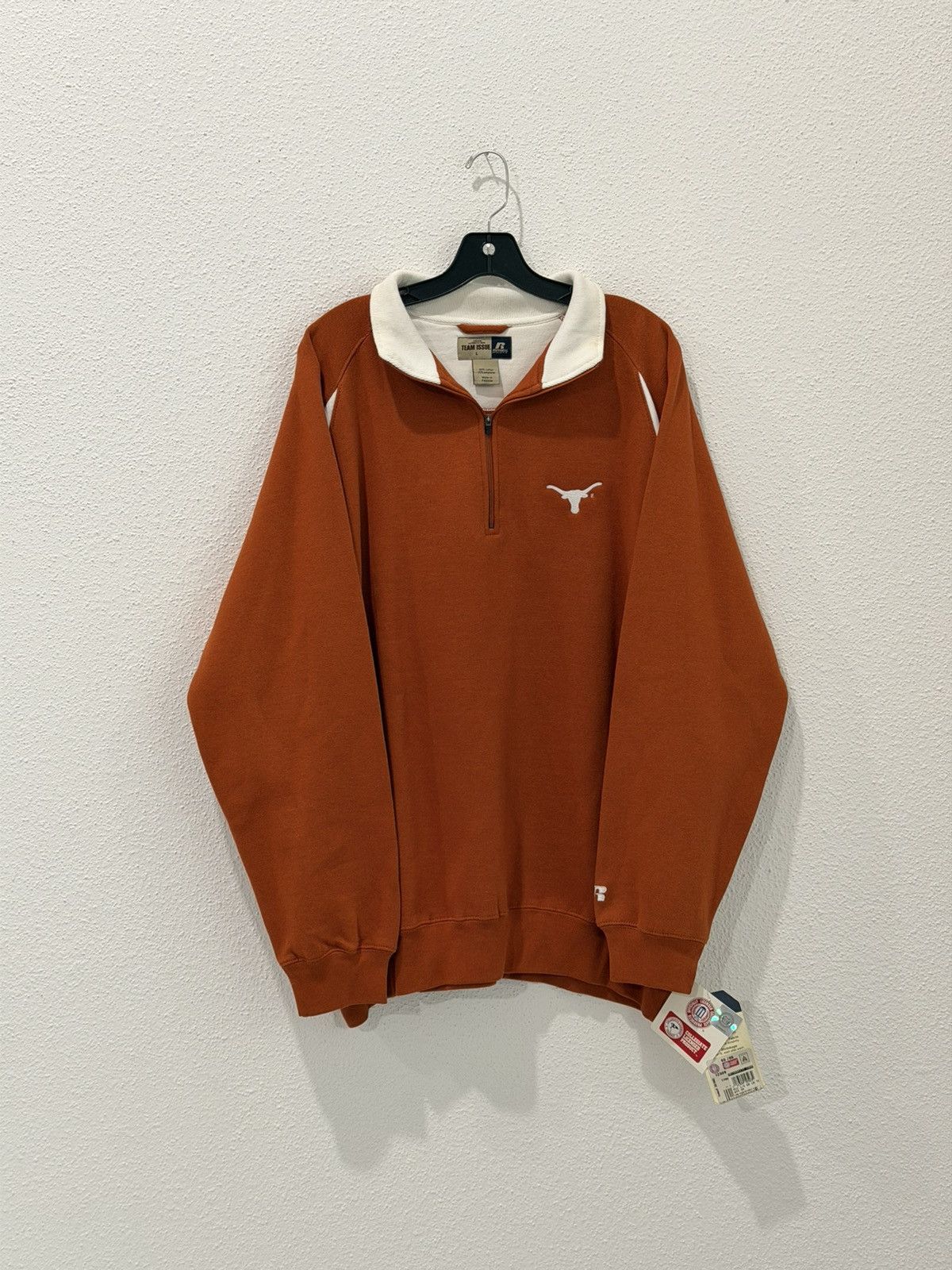 Russell Athletic Vintage Texas Longhorns 1/4 Zip Russell Athletic TeamIssue L Size US L / EU 52-54 / 3 - 1 Thumbnail