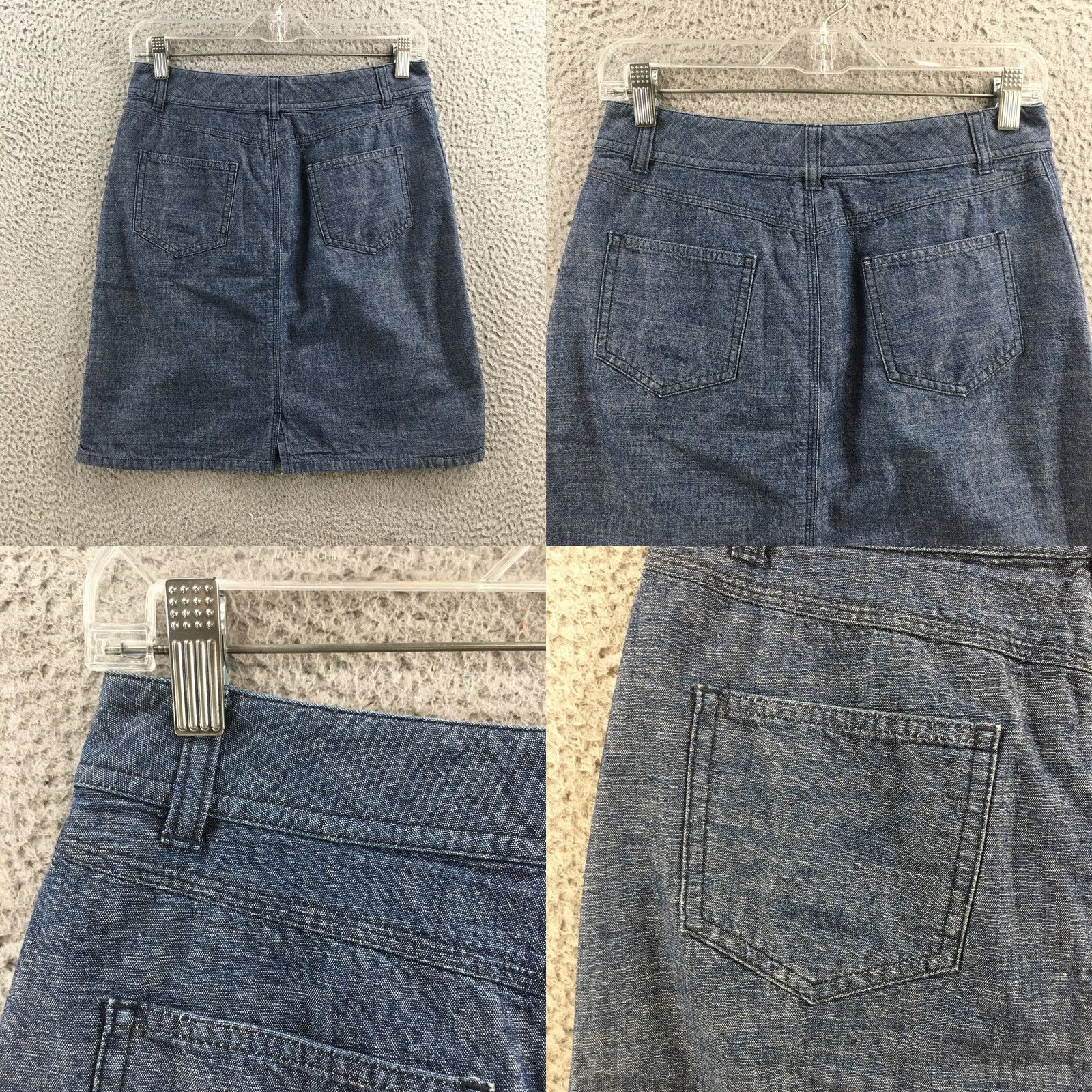 Banana Republic Banana Republic Denim A Line Skirt Womens 2 Blue Denim Zip Fly Pockets Casual Size 26" / US 2 / IT 38 - 8 Thumbnail