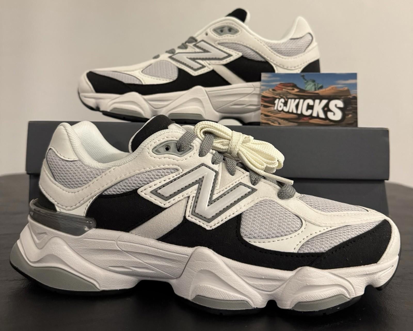 New Balance Size 6Y - New Balance 9060 Reflection Black (Mismatch!!) Size US 6 / EU 39 - 1 Thumbnail