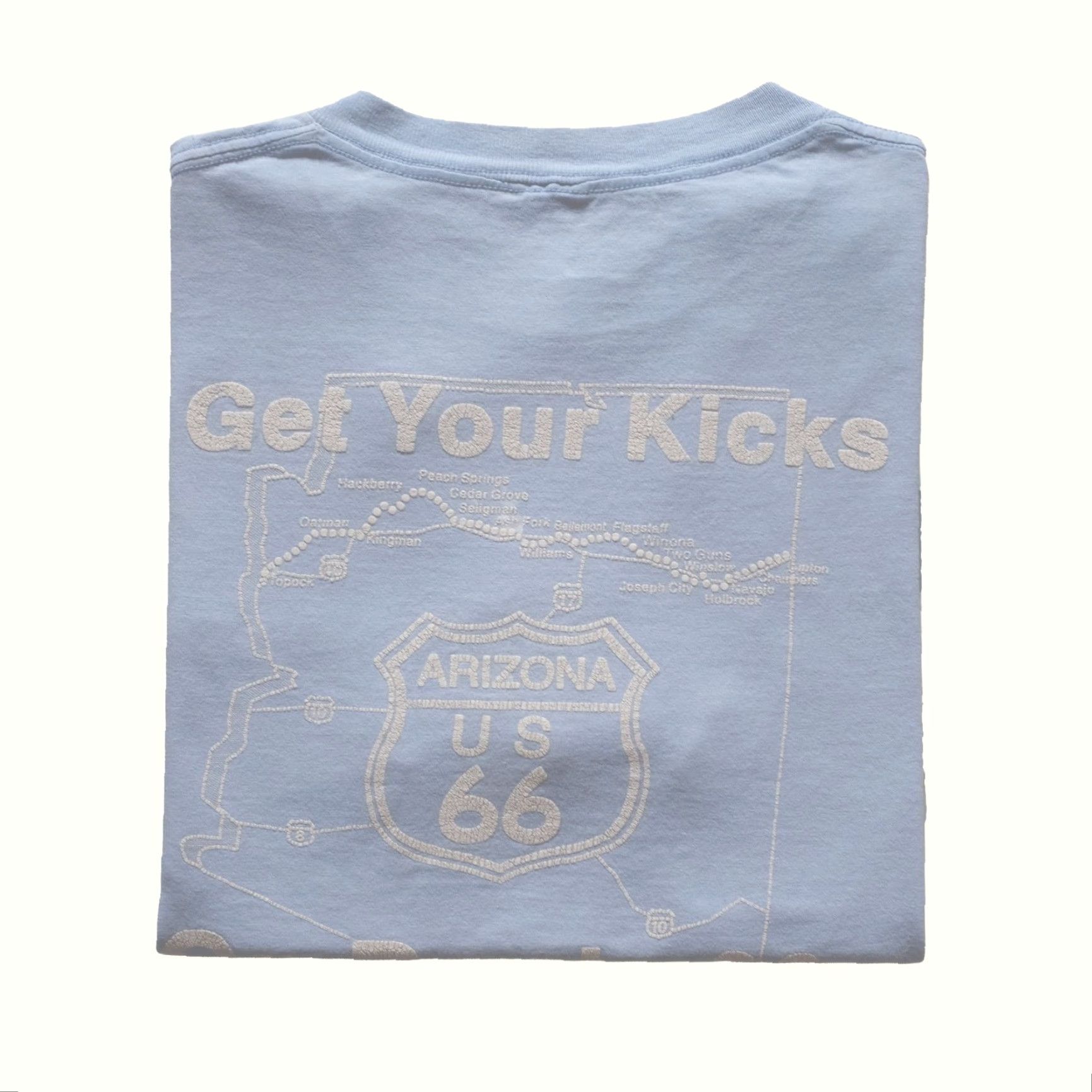 Etro VTG 90s ROUTE 66 GET YOUR KICKS BLUE GRAPHIC POCKET T SHIRT MEN SZ L Shirt T-Shirt Blue 90s USA Cars Vintage Mens L Size US L / EU 52-54 / 3 - 2 Thumbnail