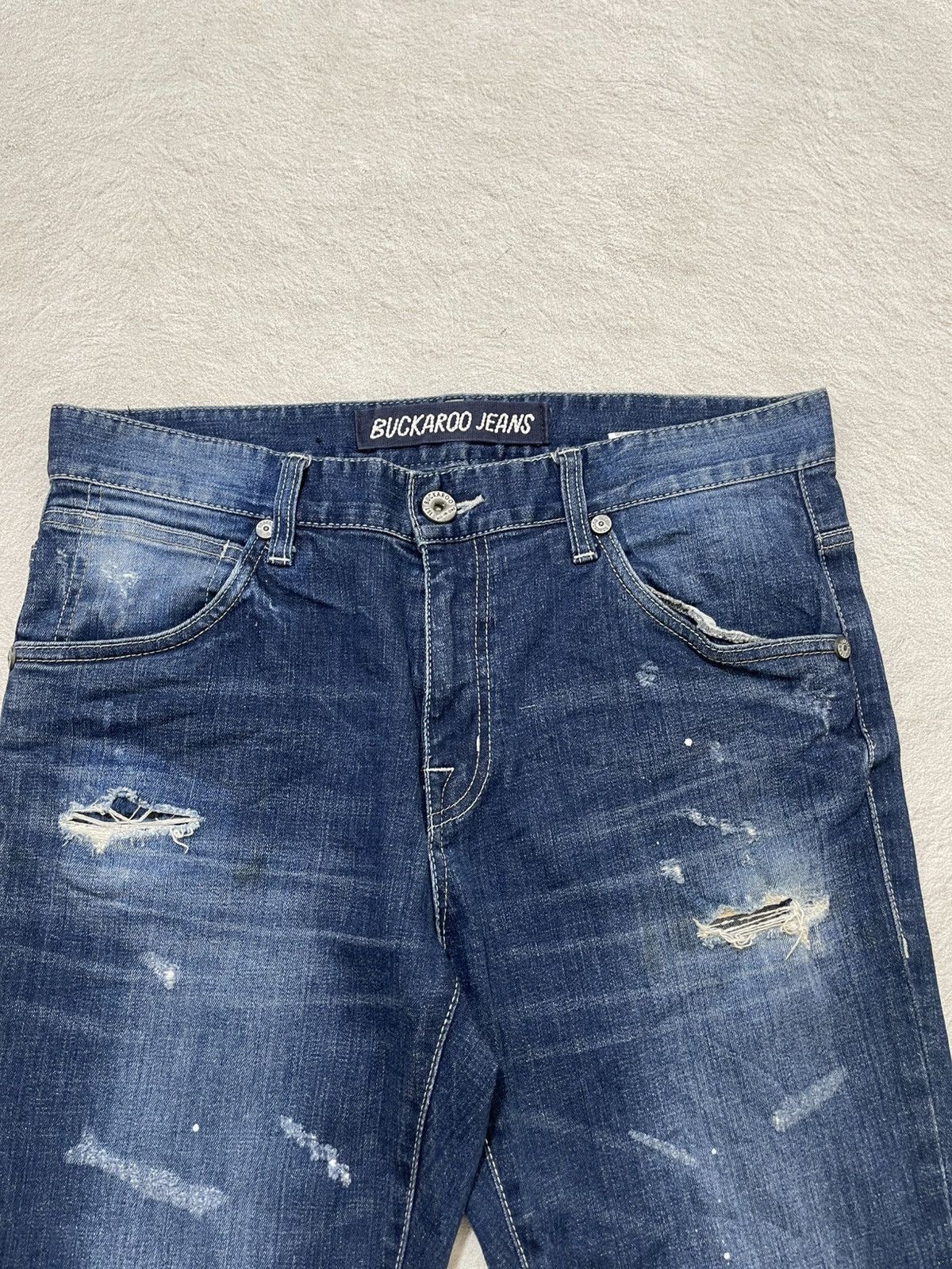 Undercover 2000s Undercover Ripped Denim Wash Jeans Y2K Hysteric ifsix Size US 33 - 4 Thumbnail