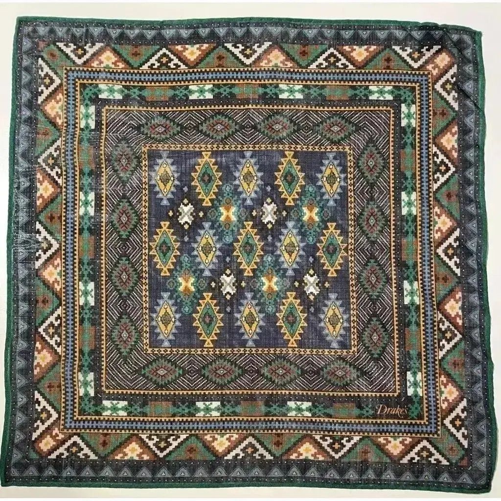 Vintage Wool scarf, Drake's Size ONE SIZE - 2 Thumbnail