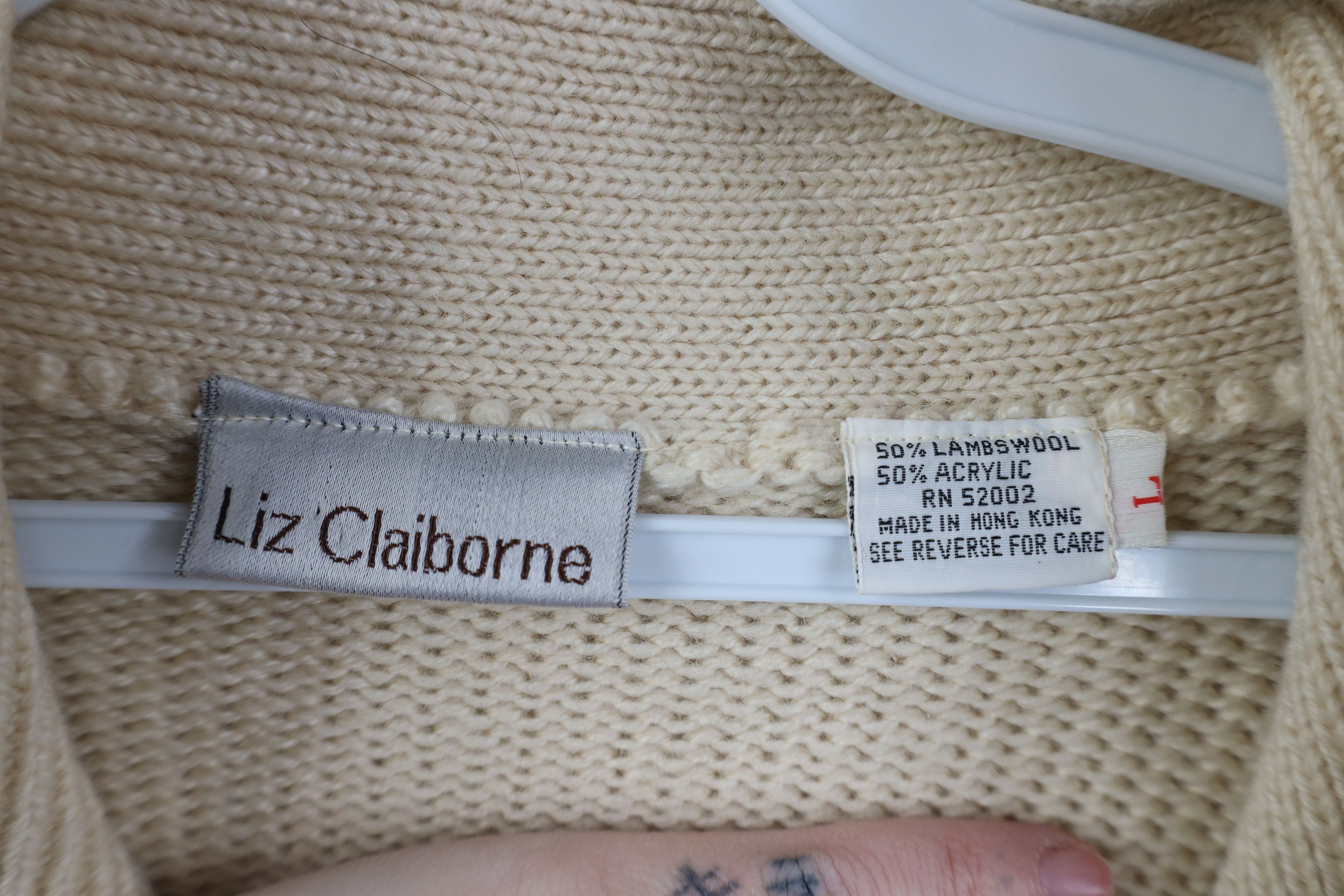 Vintage Vintage 90s Streetwear Blend Knit Shawl Cardigan Sweater Size L / US 10 / IT 46 - 8 Thumbnail
