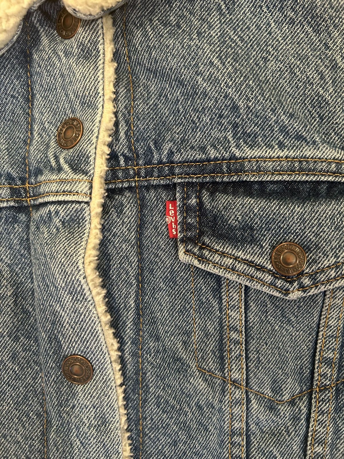 Levi's Levi’s Sherpa Trucker Jacket Blue Denim Fleece Lined Small Size US S / EU 44-46 / 1 - 3 Thumbnail