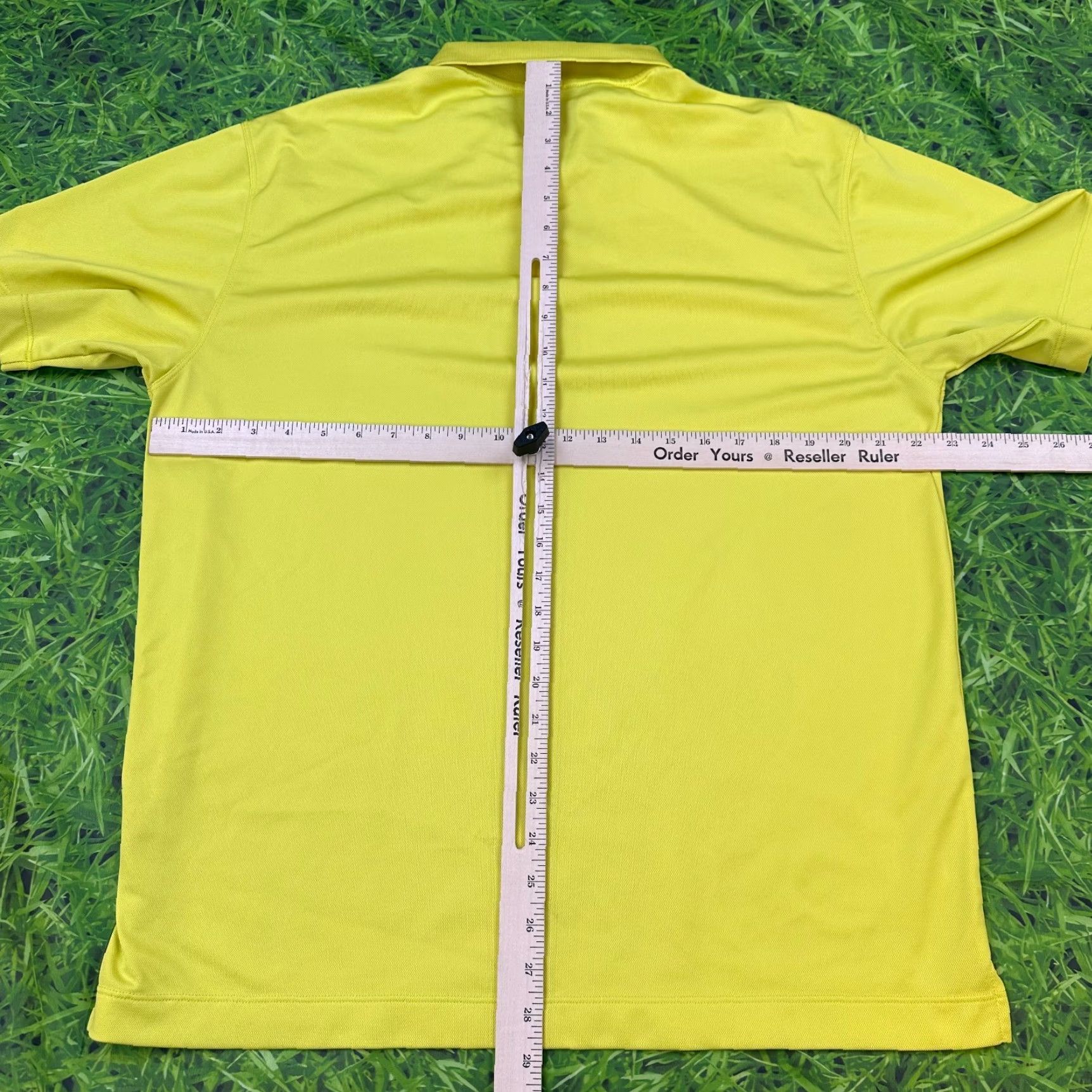 Nike Nike Dri-Fit Golf Shirt Mens Large Yellow Embroidered Swoosh Resort Oglebay Polo Shirt Size US L / EU 52-54 / 3 - 7 Thumbnail