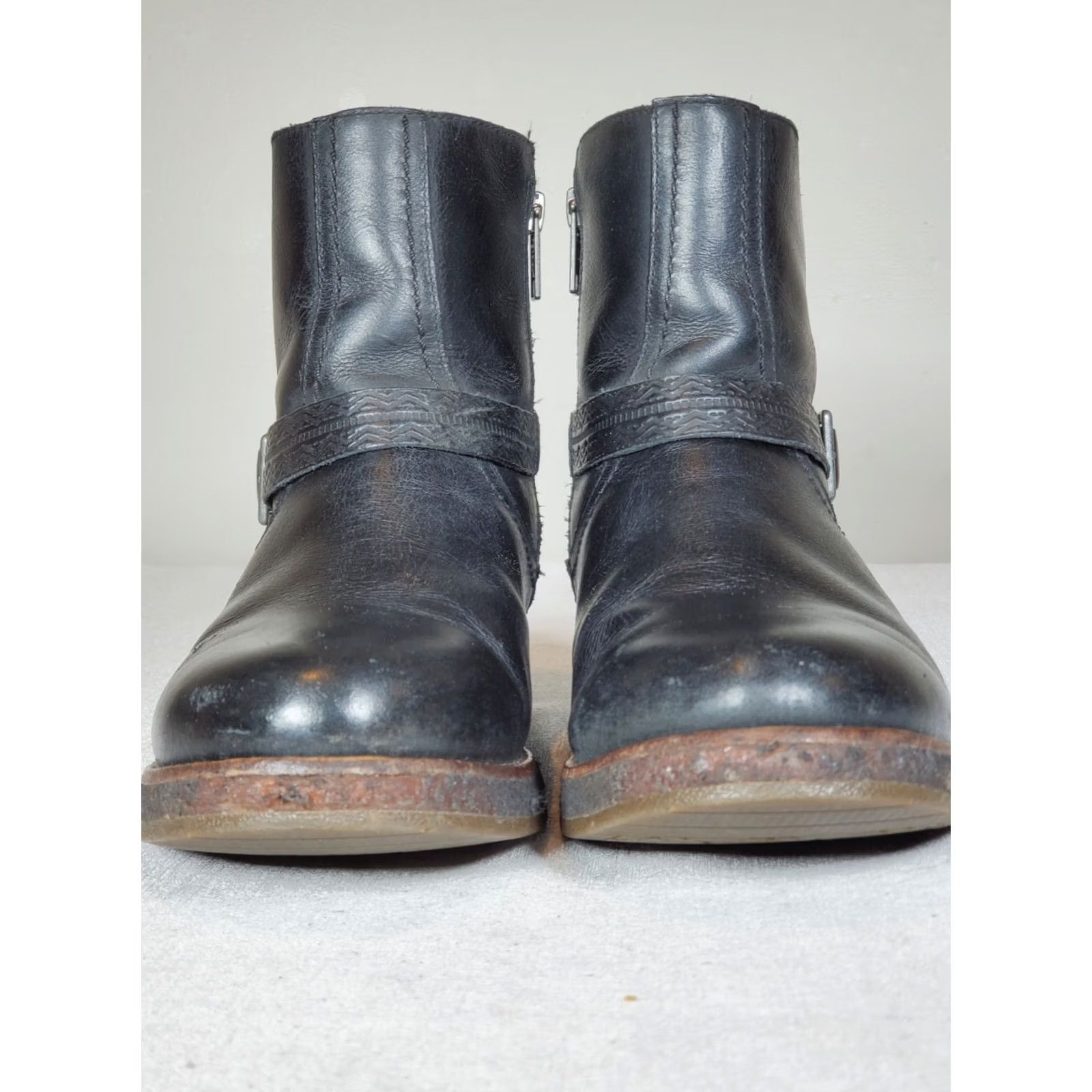 Ugg VINTAGE UGG Australia Camren Leather Boots Black Buckle Side Zip Women's US 5 Size US 5 / IT 35 - 7 Thumbnail