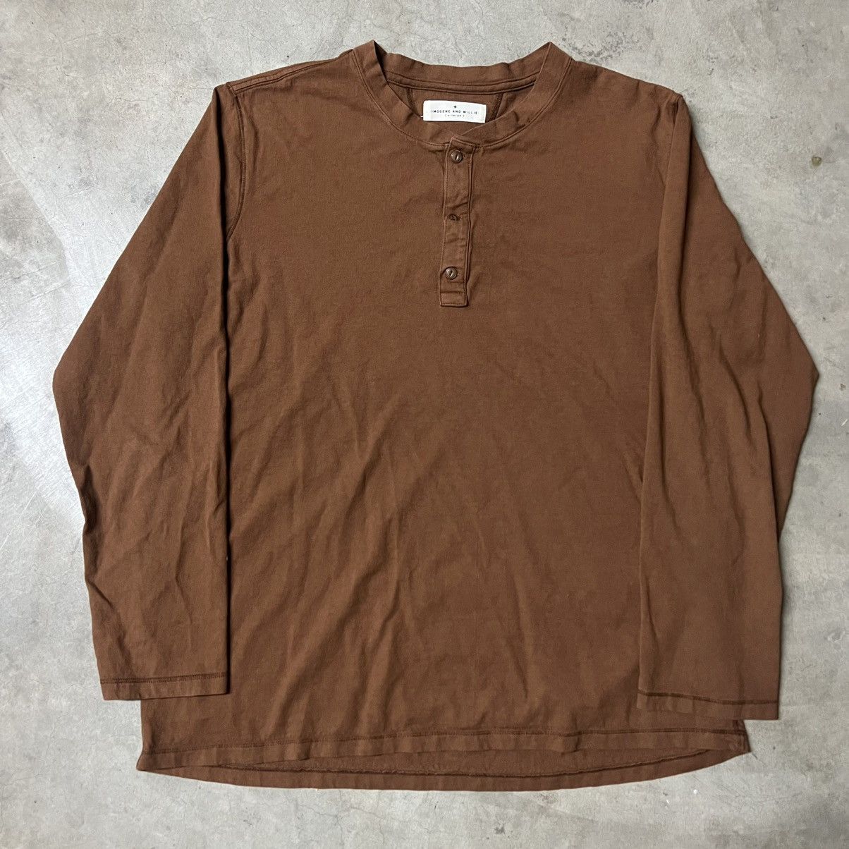 Designer × Imogene + Willie Imogene and Willie 1/4 quarter Henley L/S Shirt Size US XL / EU 56 / 4 - 2 Thumbnail