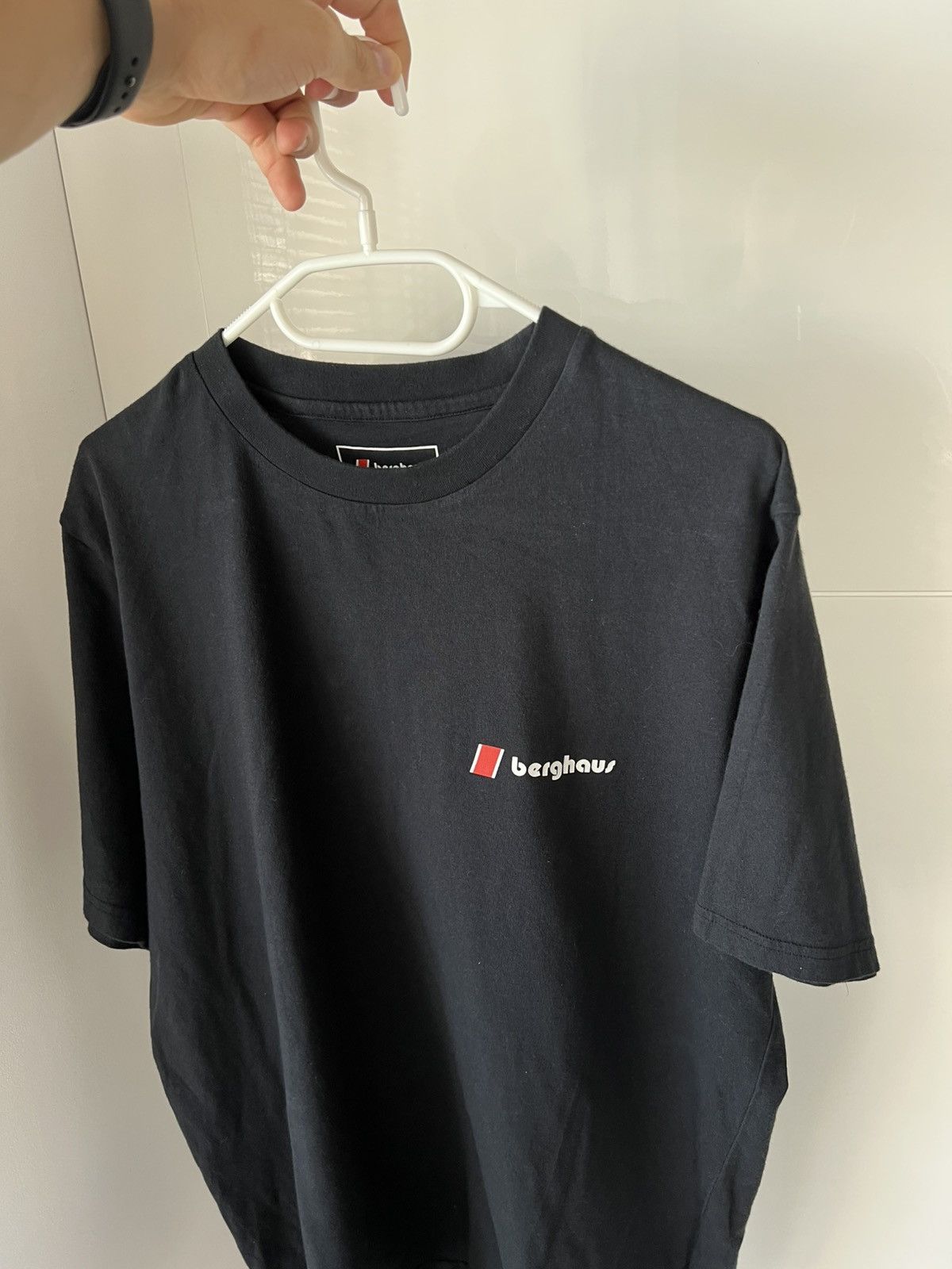 Berghaus Berghaus Big Logo Gorpcore Pima Cotton Black T-Shirt Size US XL / EU 56 / 4 - 8 Thumbnail