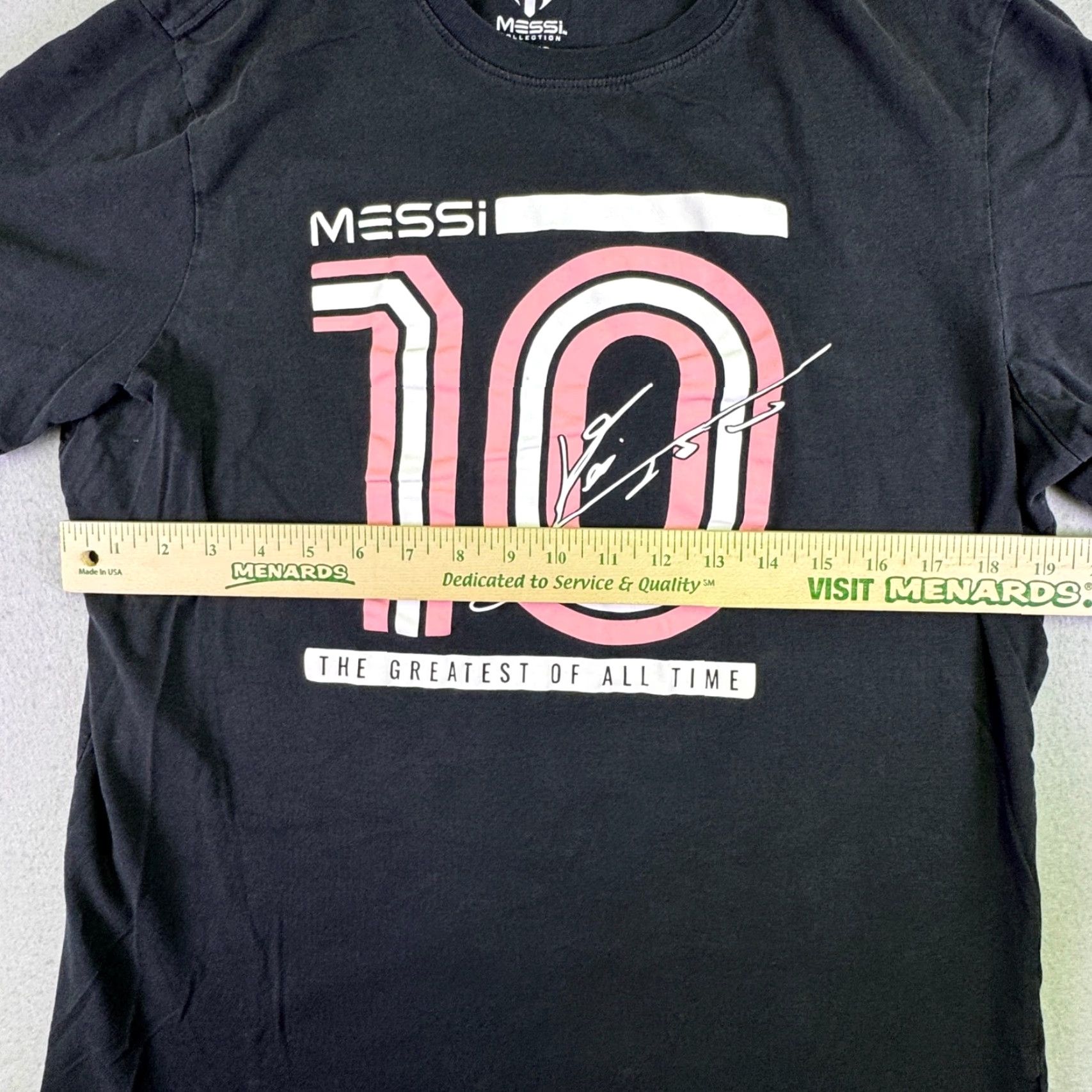 Vintage Messi Collection Shirt Mens Large Black 10 Signature GOAT Football Cotton T-Shirt Crew Neck Short Sleeve Graphic Print Mens Size US L / EU 52-54 / 3 - 3 Thumbnail
