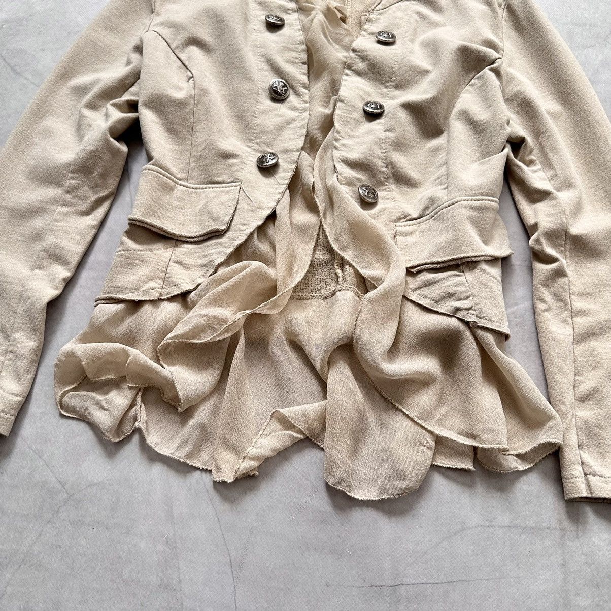 Hysteric Glamour × Undercover 00s Napoleon Military Jacket Mesh YSL LGB PPFM Vibe Size S / US 4 / IT 40 - 4 Thumbnail